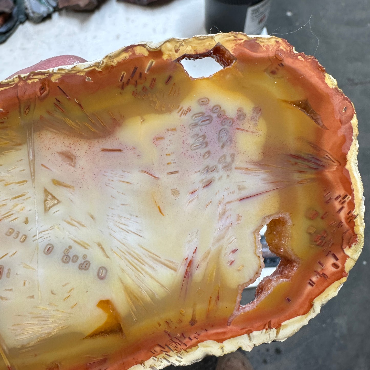TUBE AGATE Slab - 176 grams