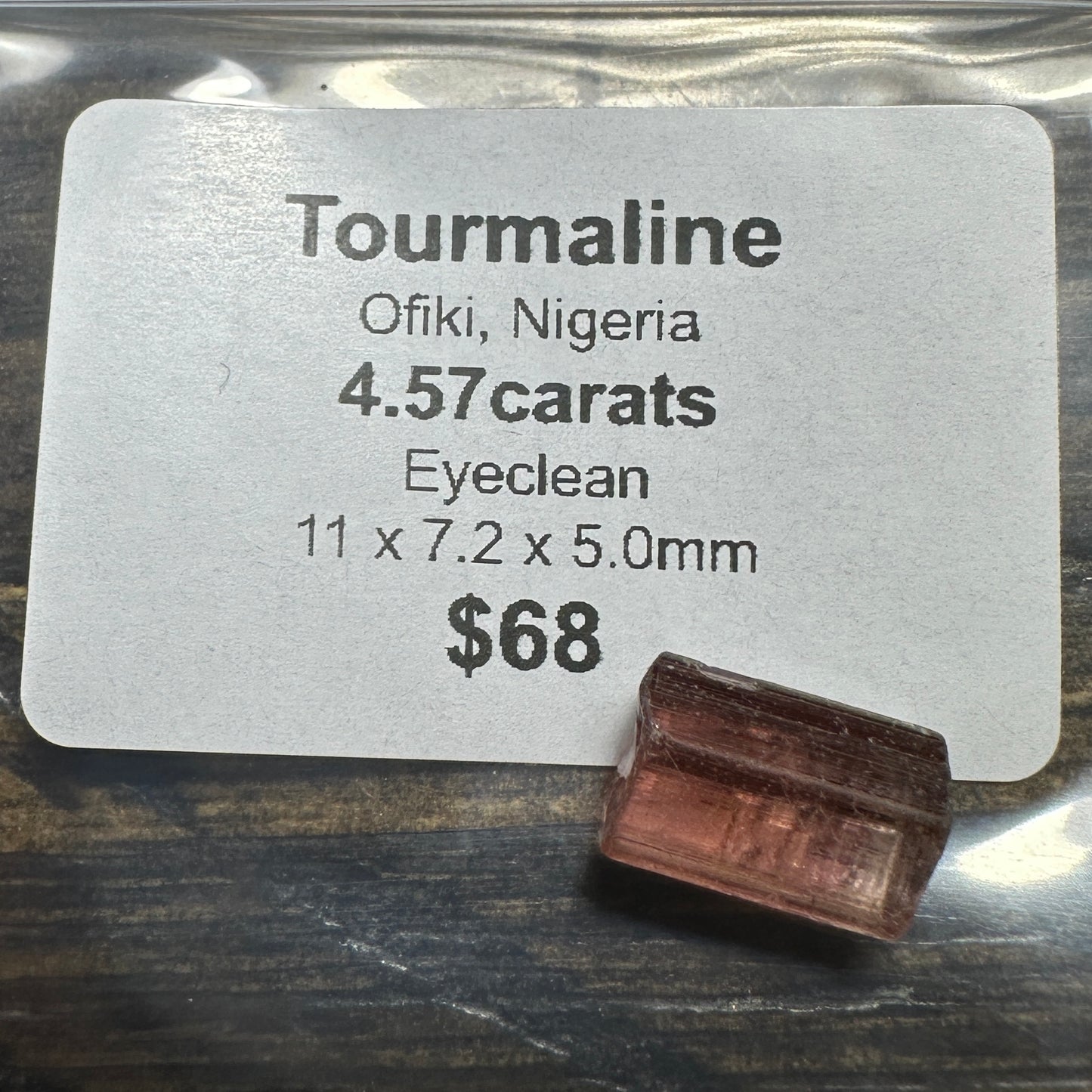 4.57ct Nigerian TOURMALINE Facet Rough