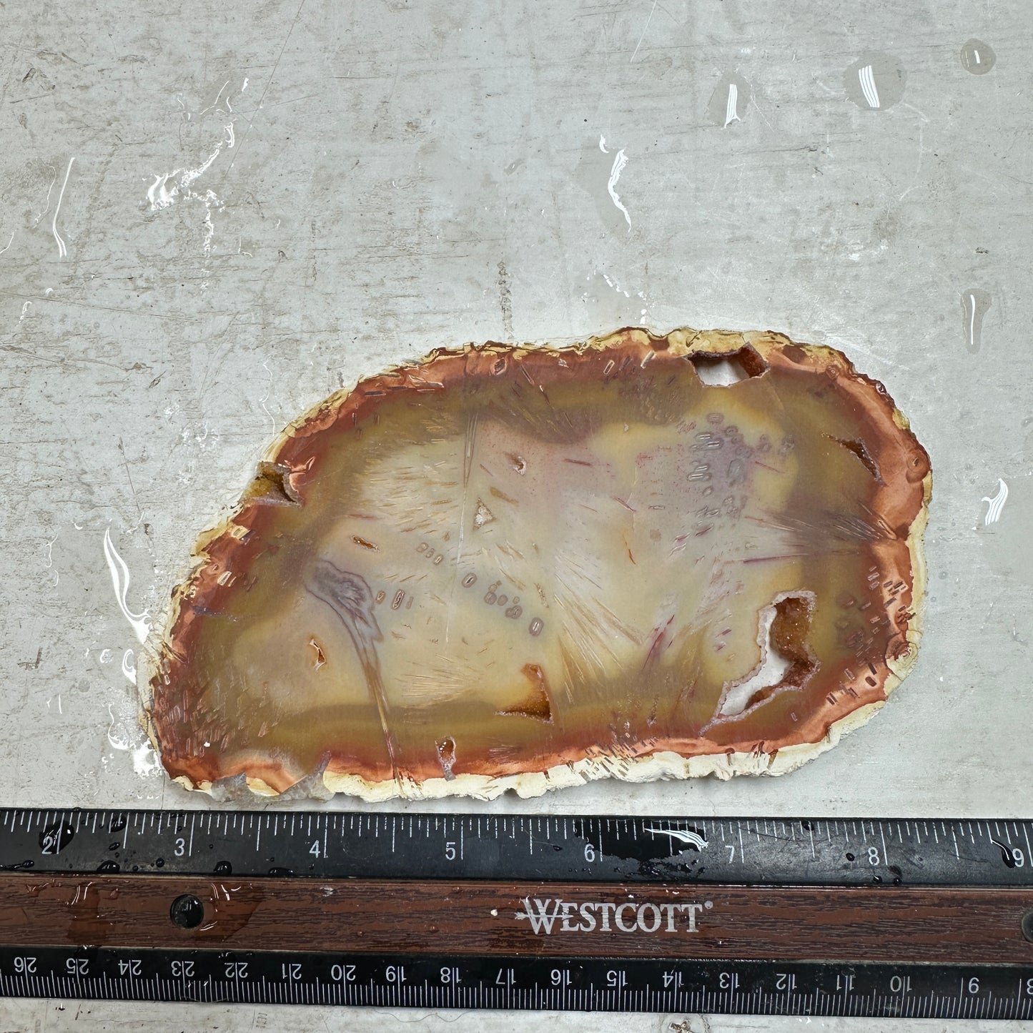 TUBE AGATE Slab - 176 grams