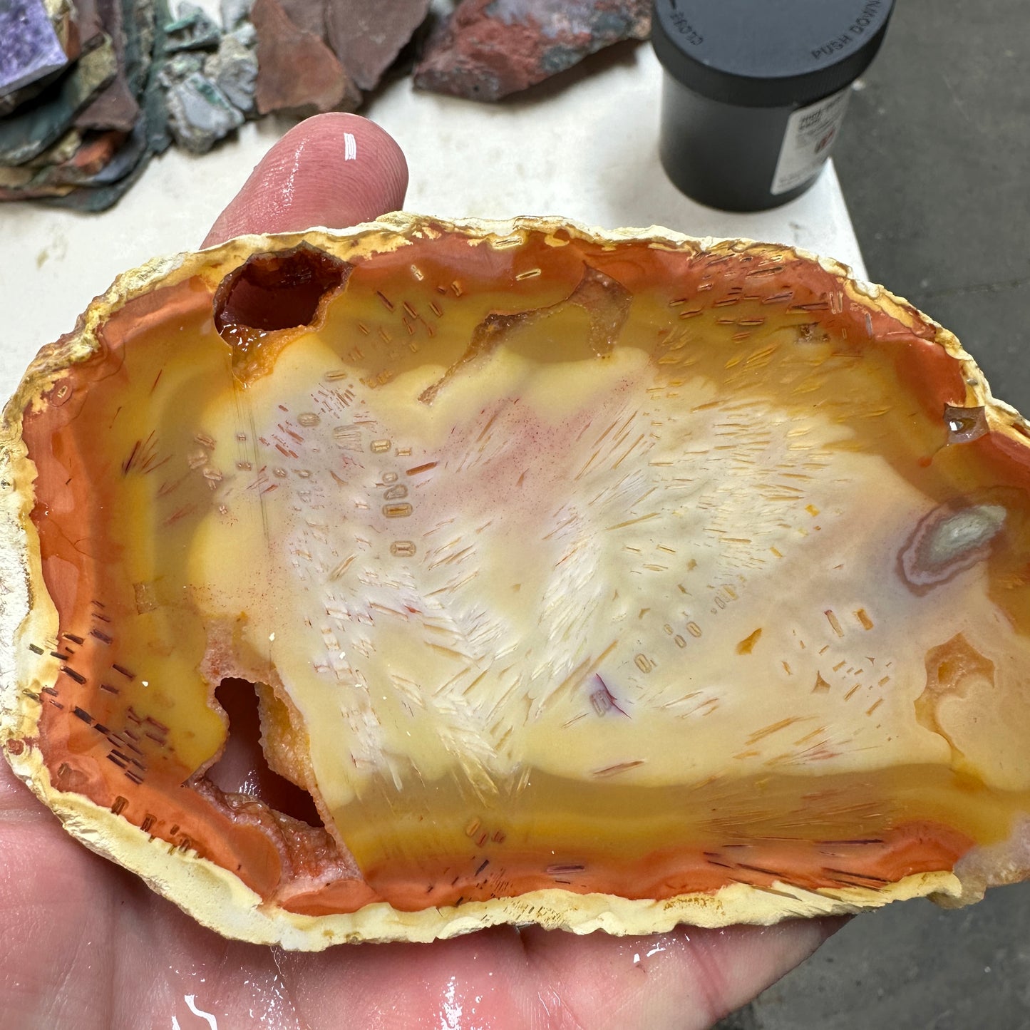 TUBE AGATE Slab - 176 grams
