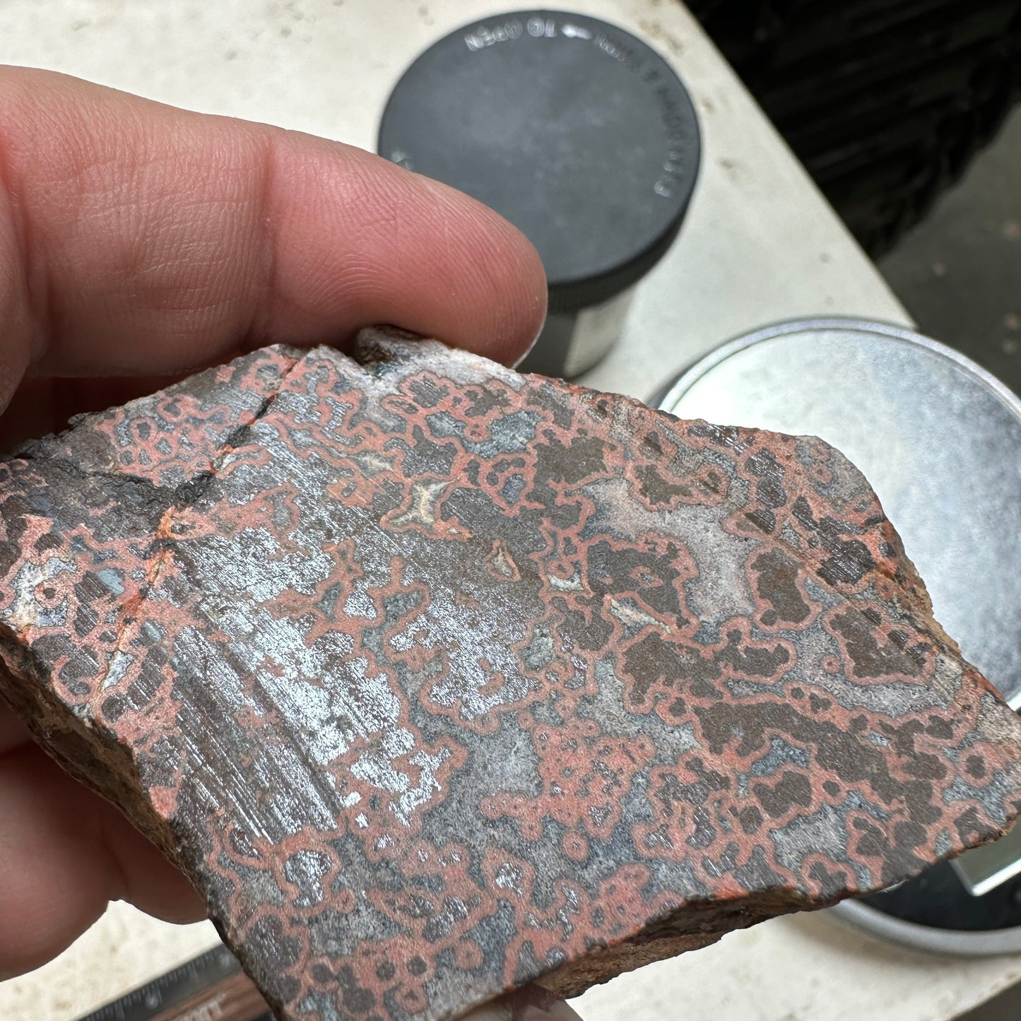 MOROCCAN SEAM AGATE Faced Rough - 0.67 Pounds
