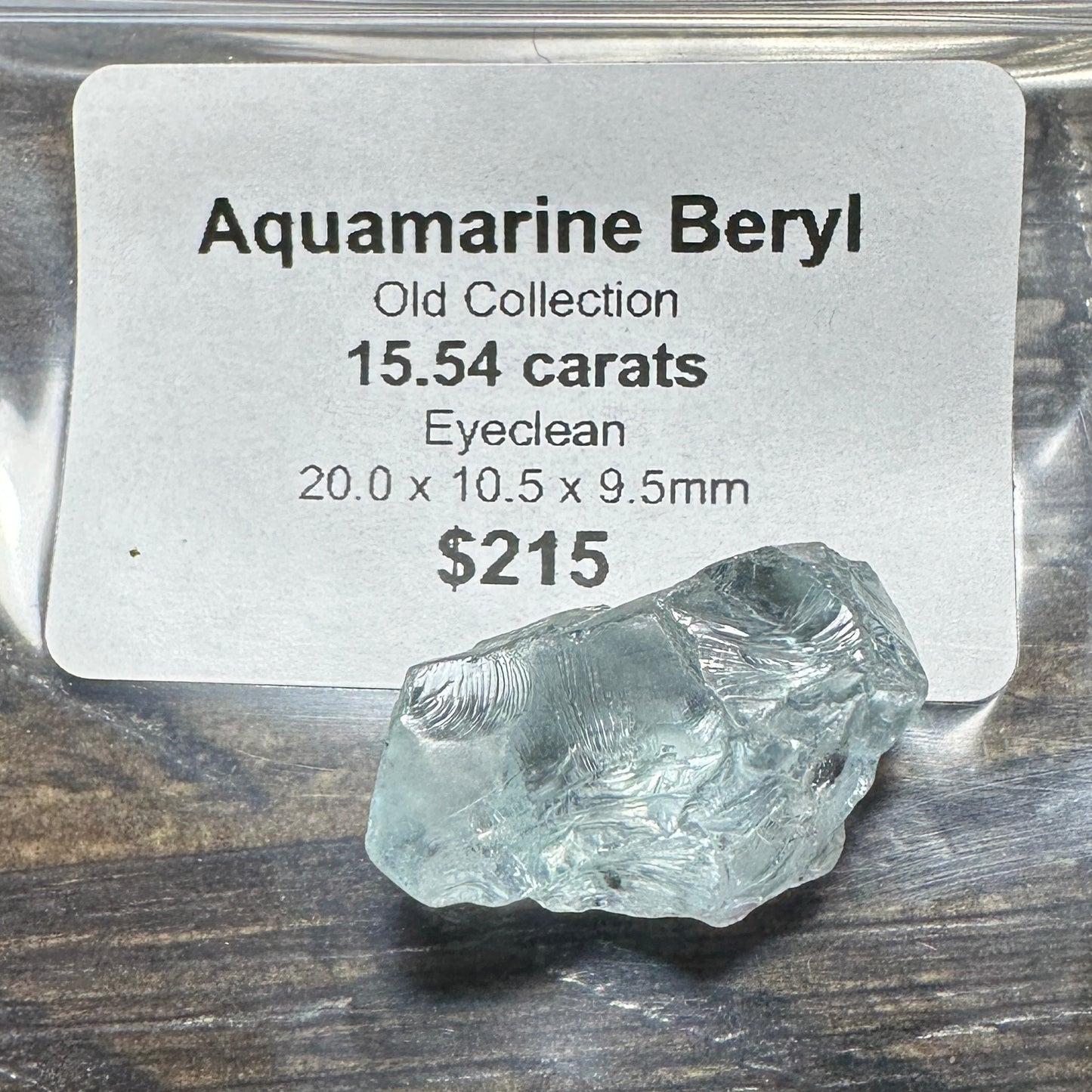 15.54ct AQUAMARINE BERYL Facet Rough