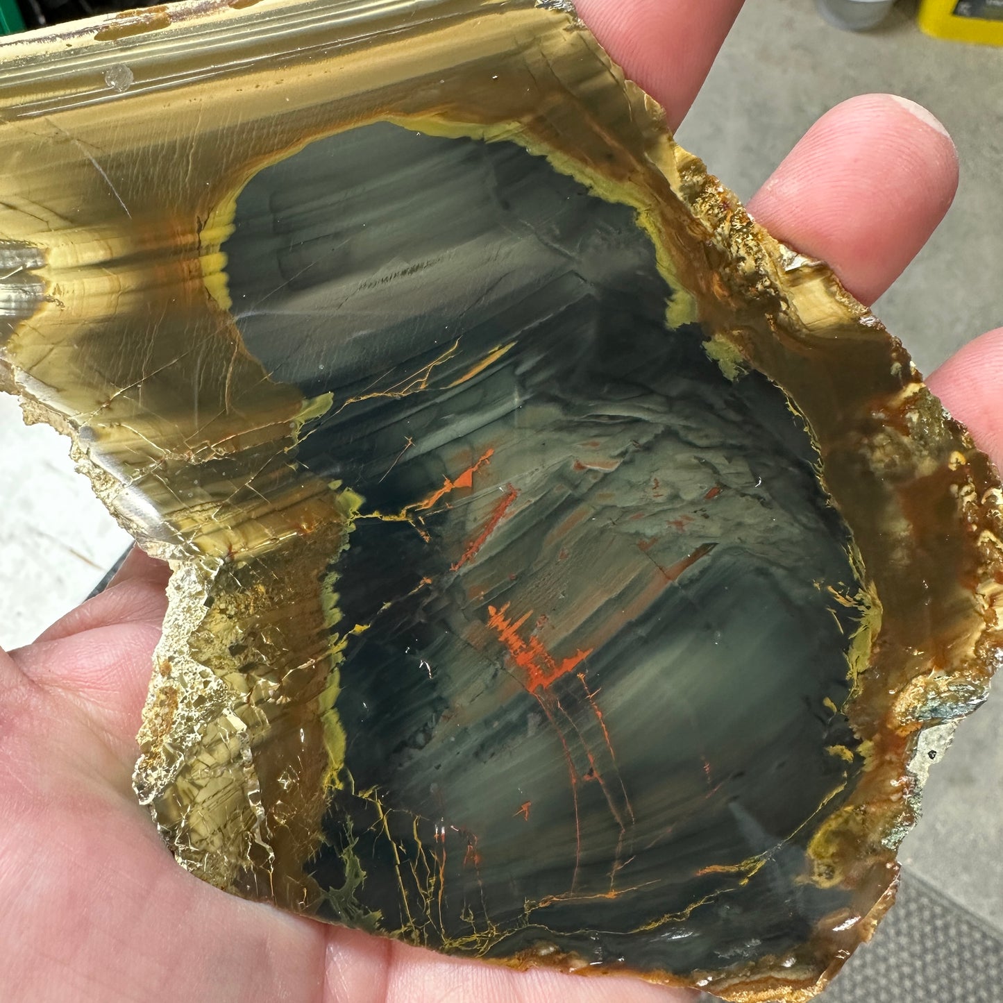 BLUE MOUNTAIN JASPER Polished Specimen Slab - 191 grams