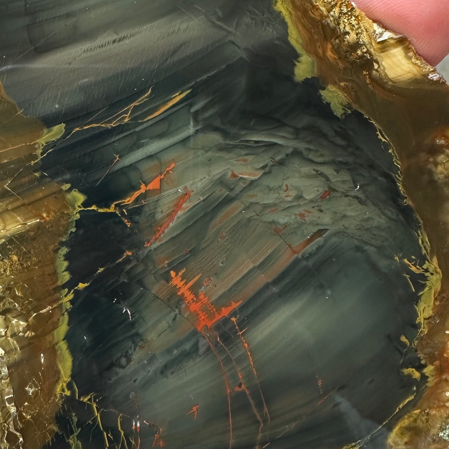 BLUE MOUNTAIN JASPER Polished Specimen Slab - 191 grams