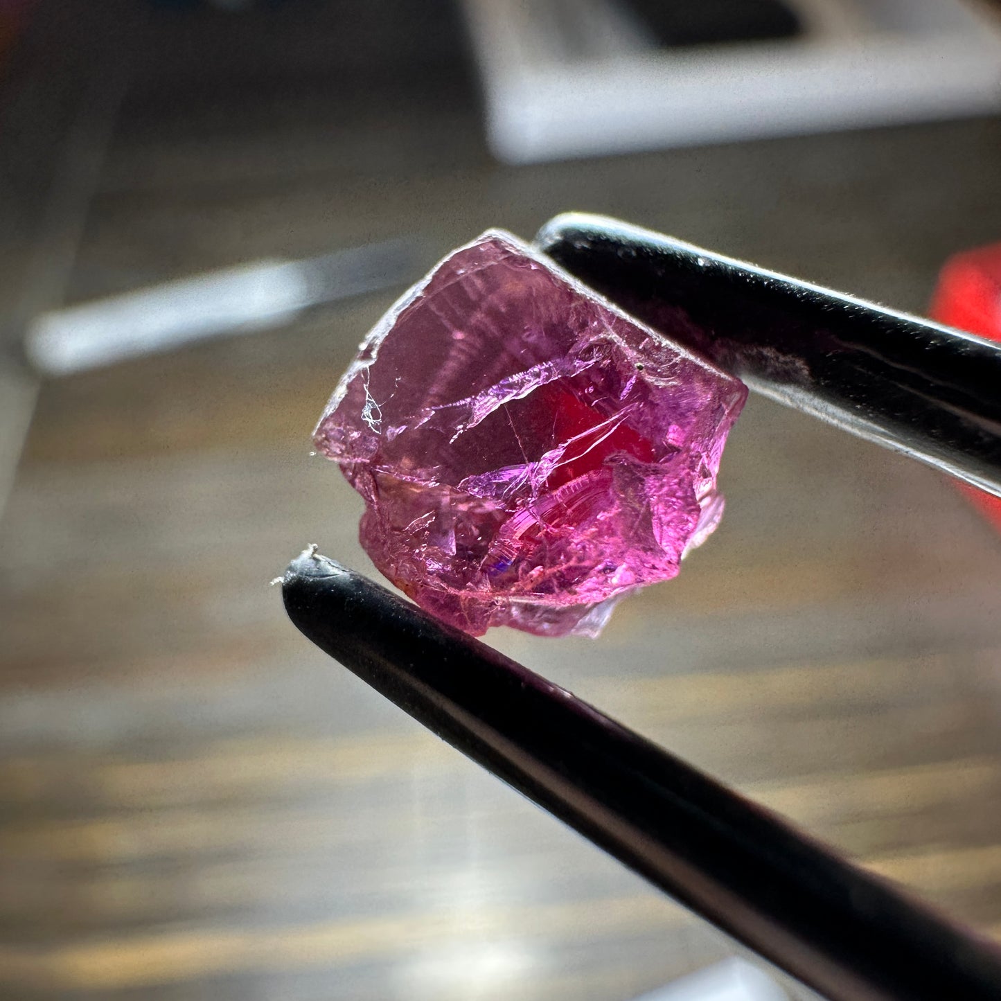PURPLE RHODOLITE GARNET 4pcs., 3.27g Facet Rough Parcel