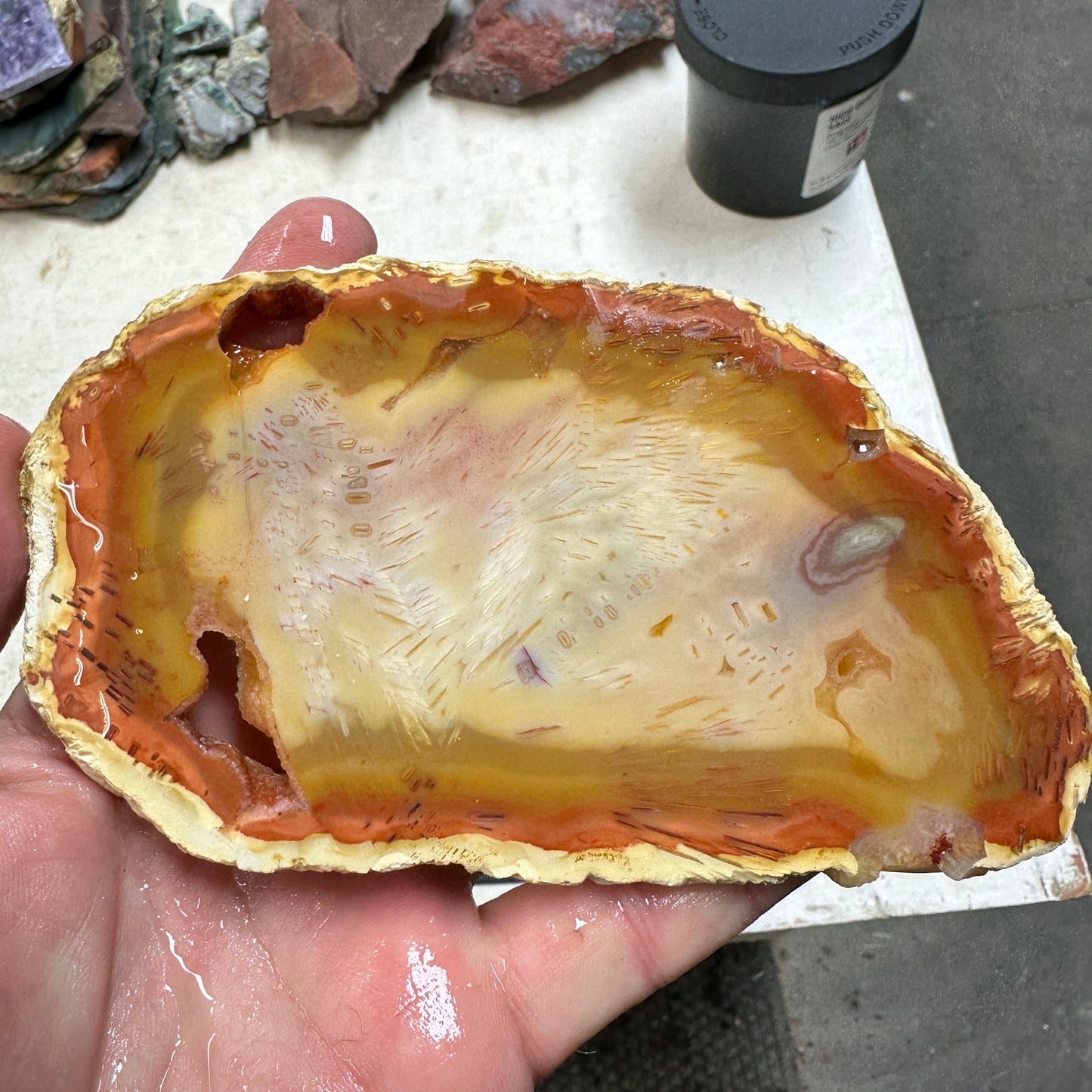 TUBE AGATE Slab - 176 grams