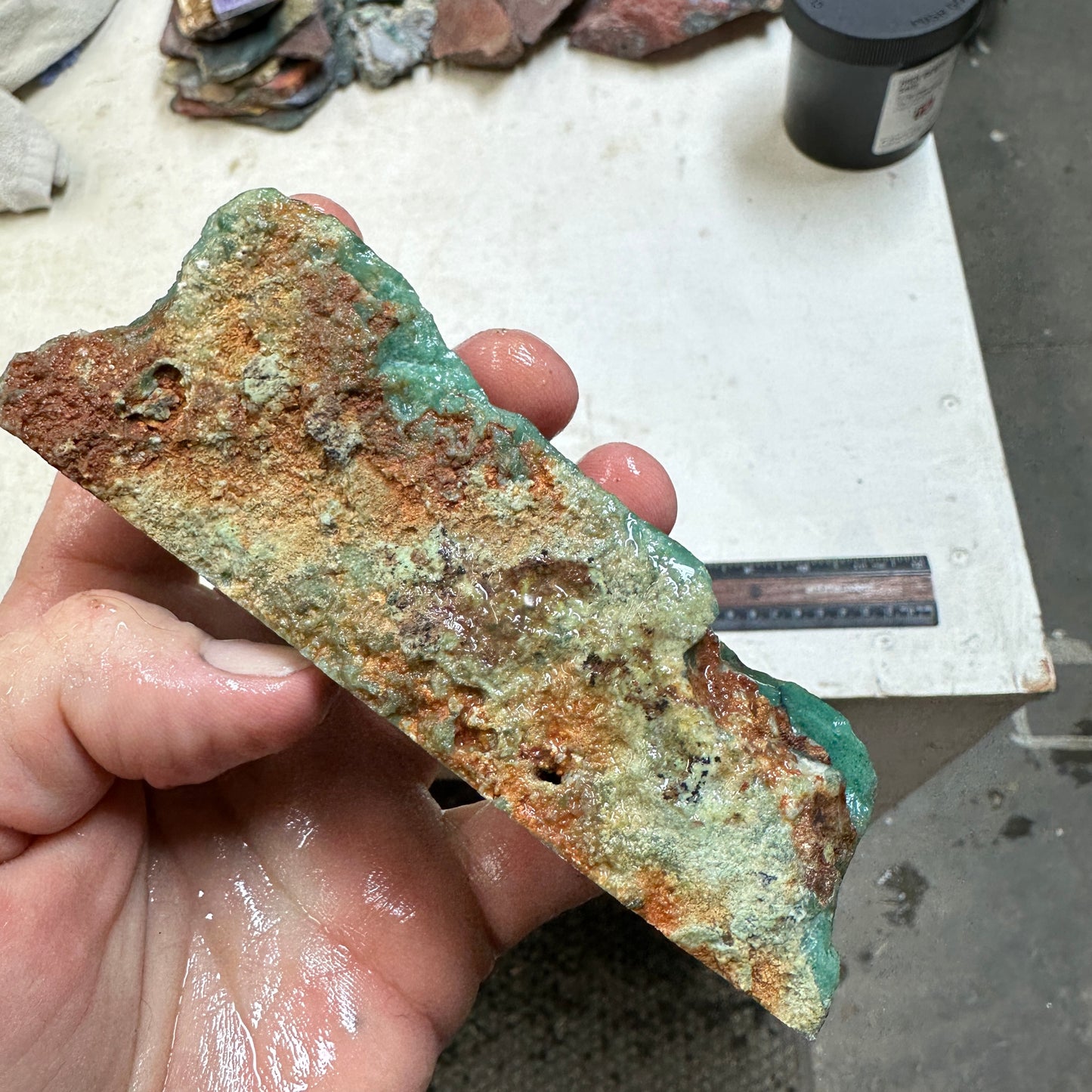 CHROME CHALCEDONY Faced Rough - 0.78 Pounds