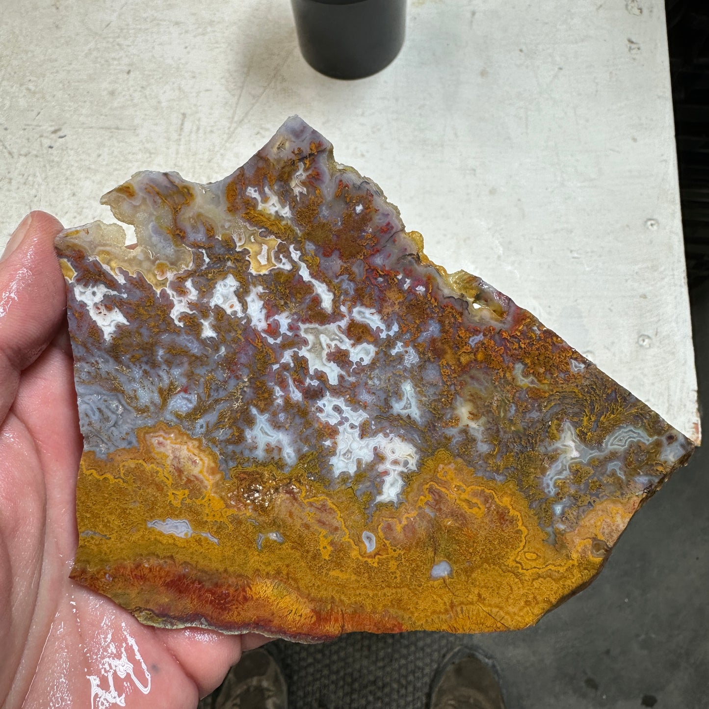 MEXICAN MOSS AGATE Slab - 163 grams