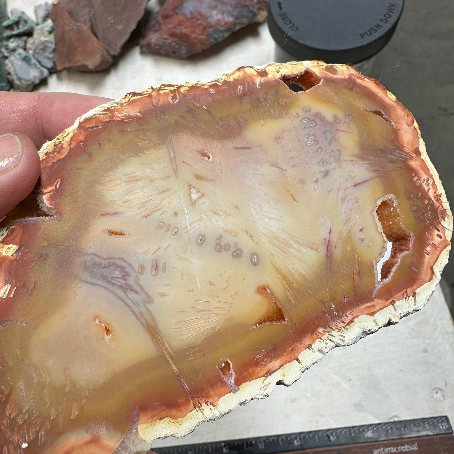 TUBE AGATE Slab - 176 grams