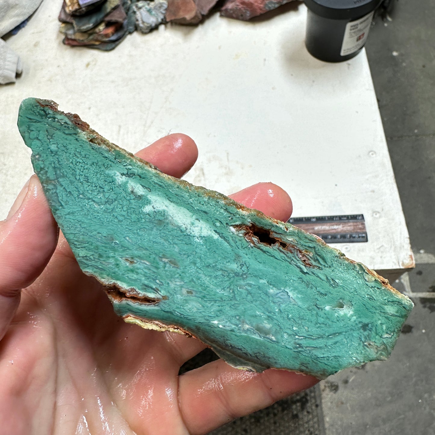 CHROME CHALCEDONY Faced Rough - 0.78 Pounds