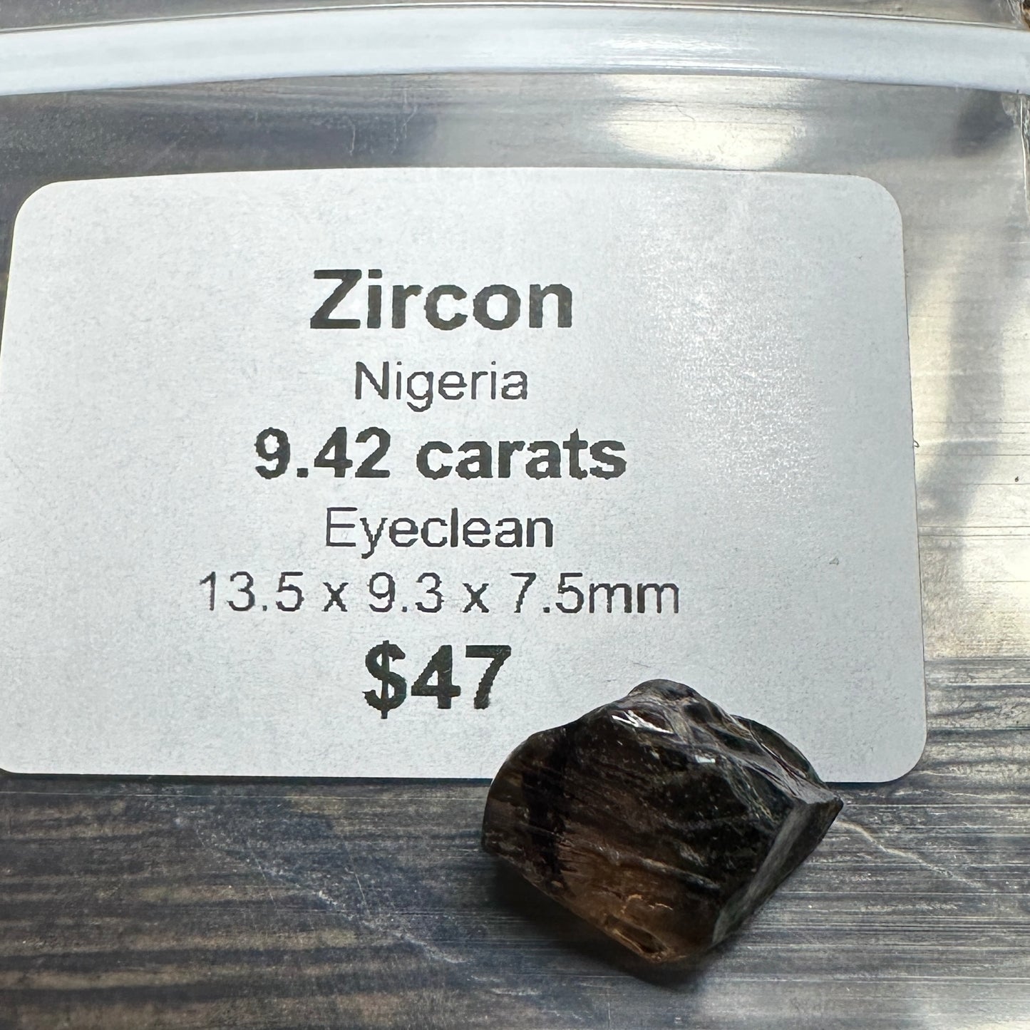 9.42ct ZIRCON Facet Rough
