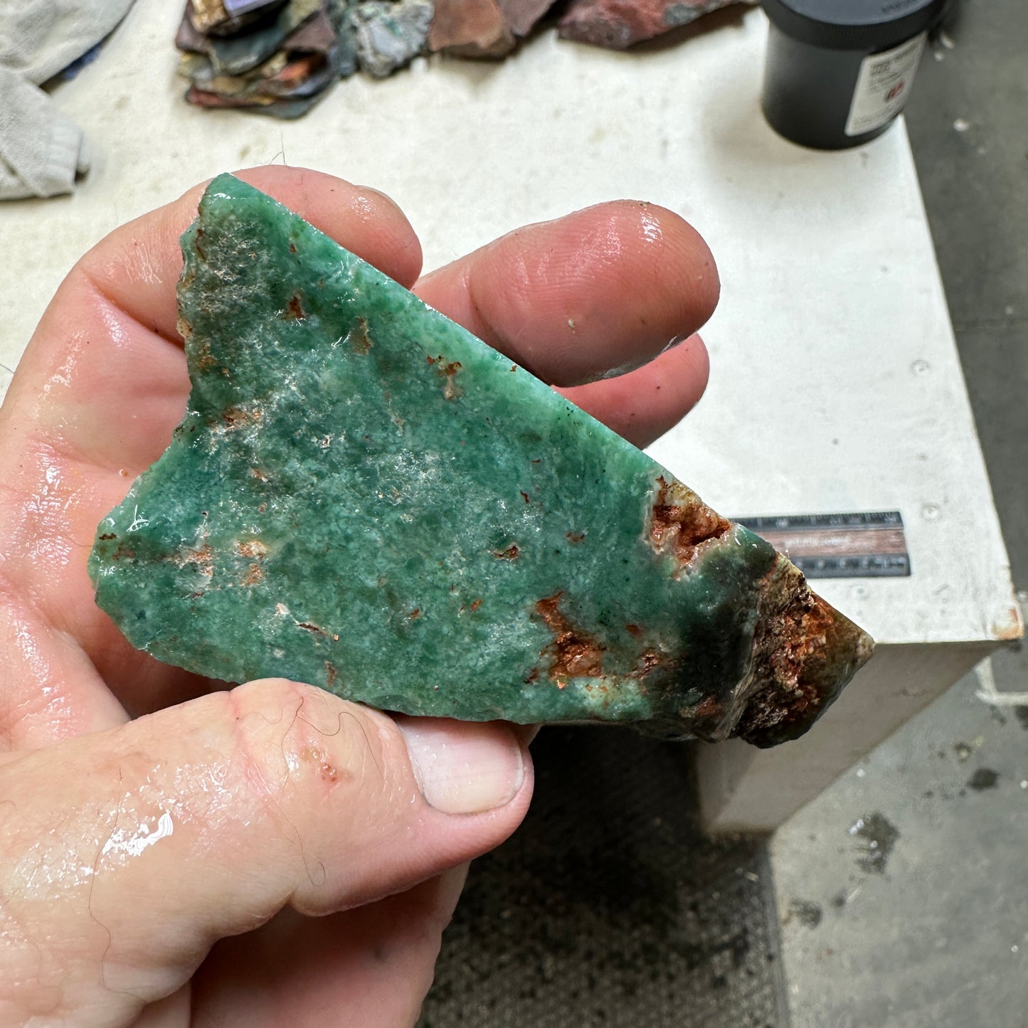 CHROME CHALCEDONY Faced Rough - 0.78 Pounds