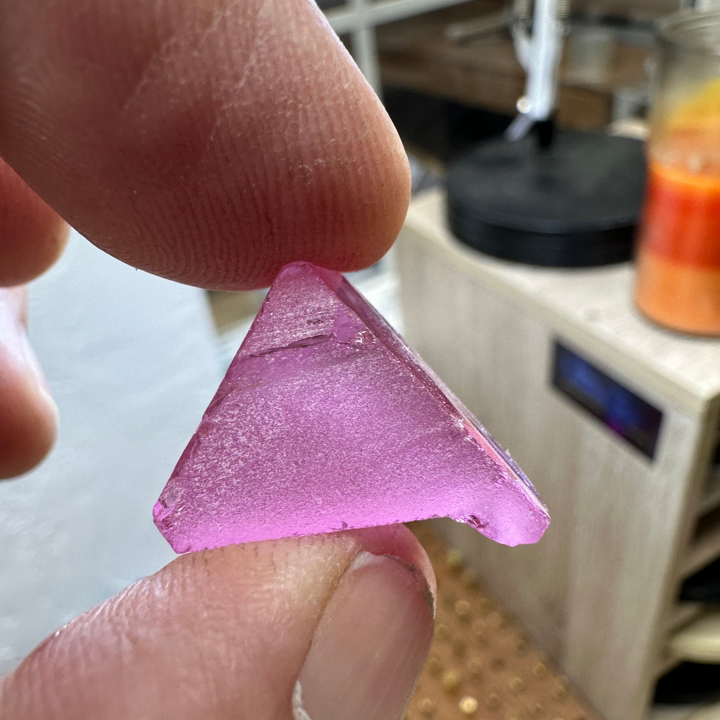 Pink NANOSITAL Lab Created Facet Rough