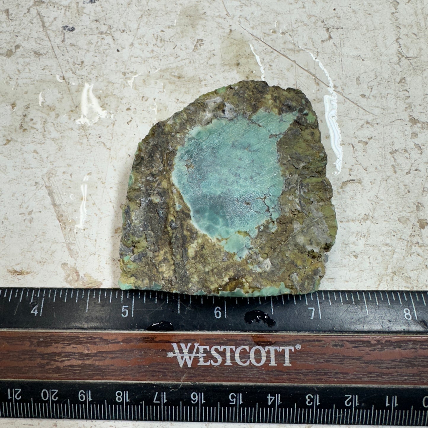BROKEN ARROW VARISCITE Trimmed Rough Slab - 80 grams