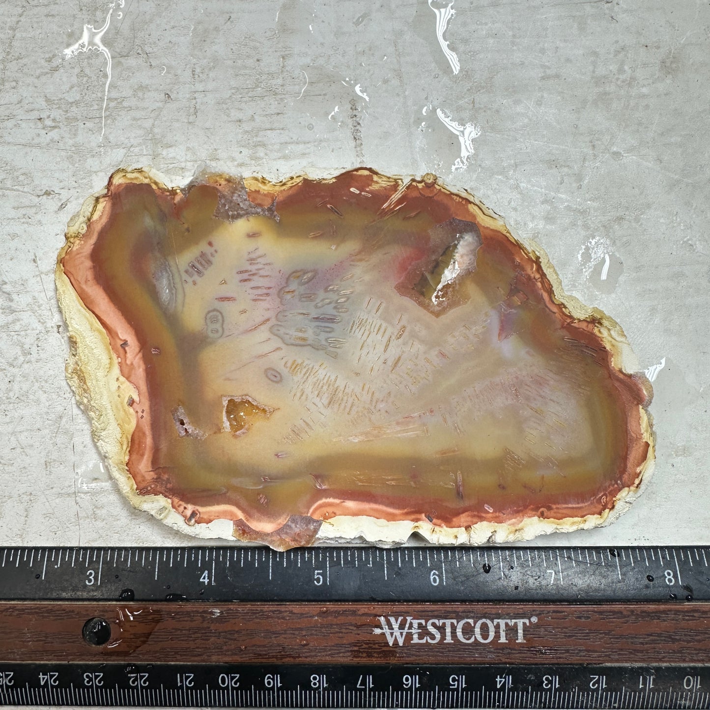 TUBE AGATE Slab - 156 grams
