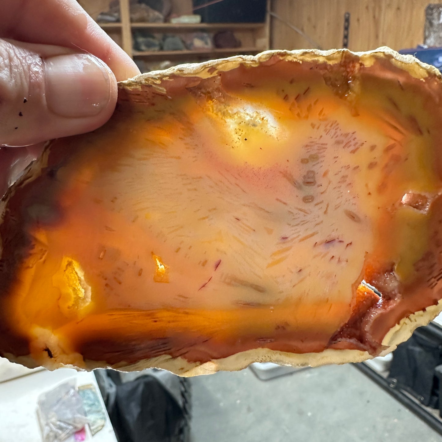 TUBE AGATE Slab - 166 grams