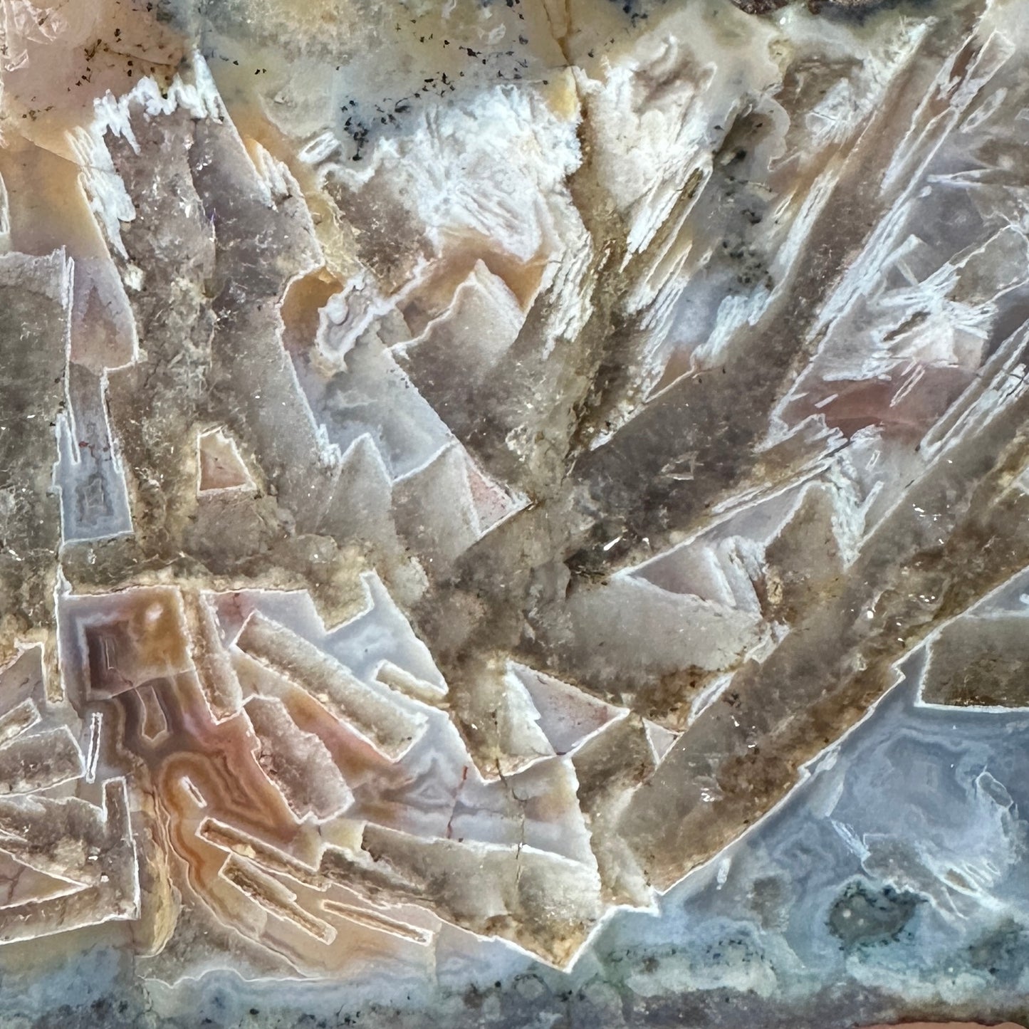 MOROCCAN STICK AGATE Faced Rough - 1.60 Pounds