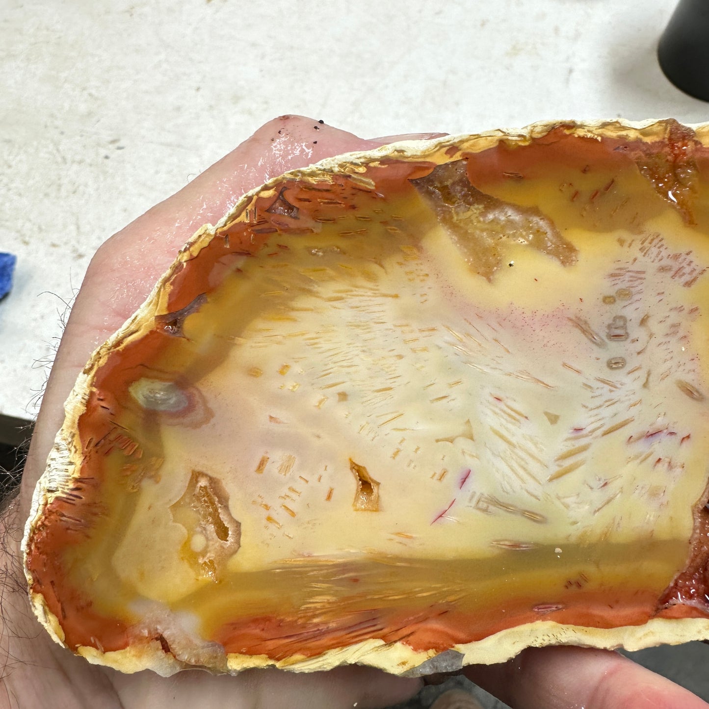 TUBE AGATE Slab - 166 grams