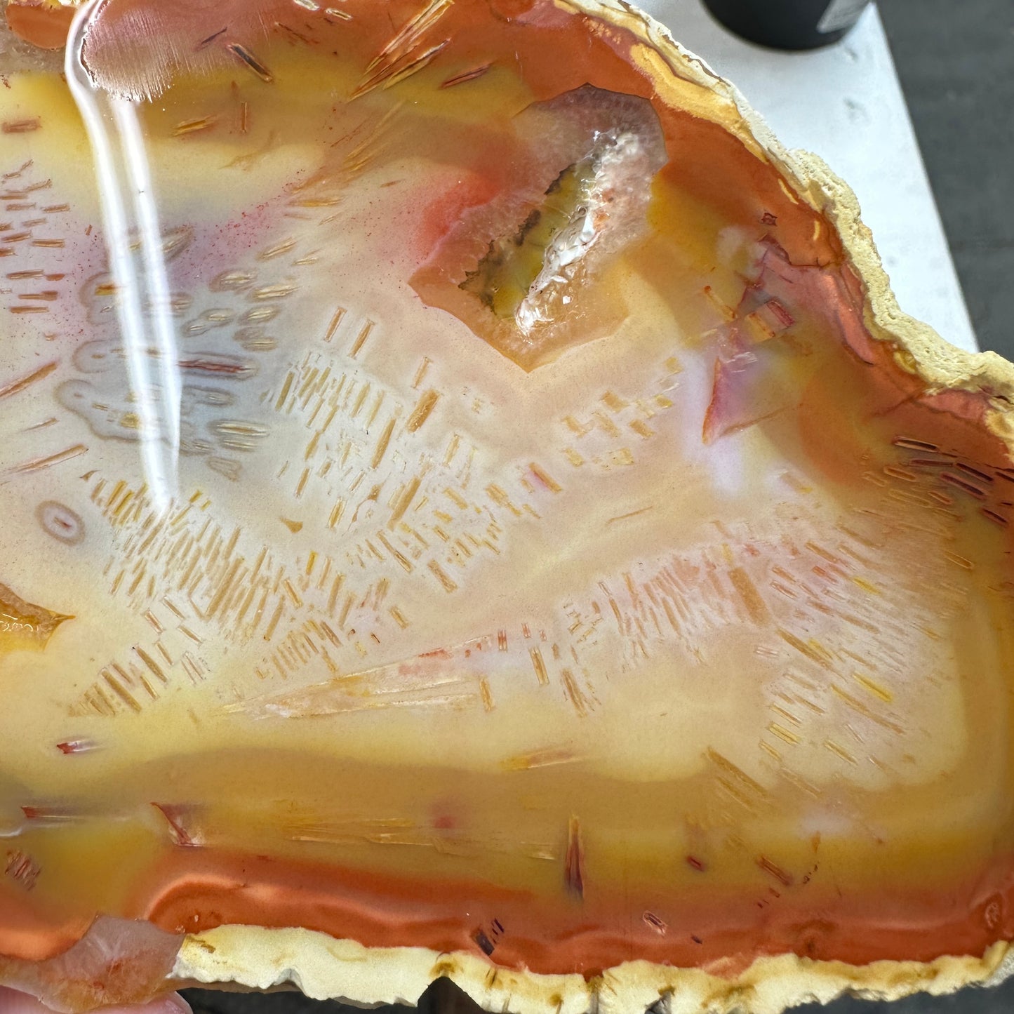 TUBE AGATE Slab - 156 grams