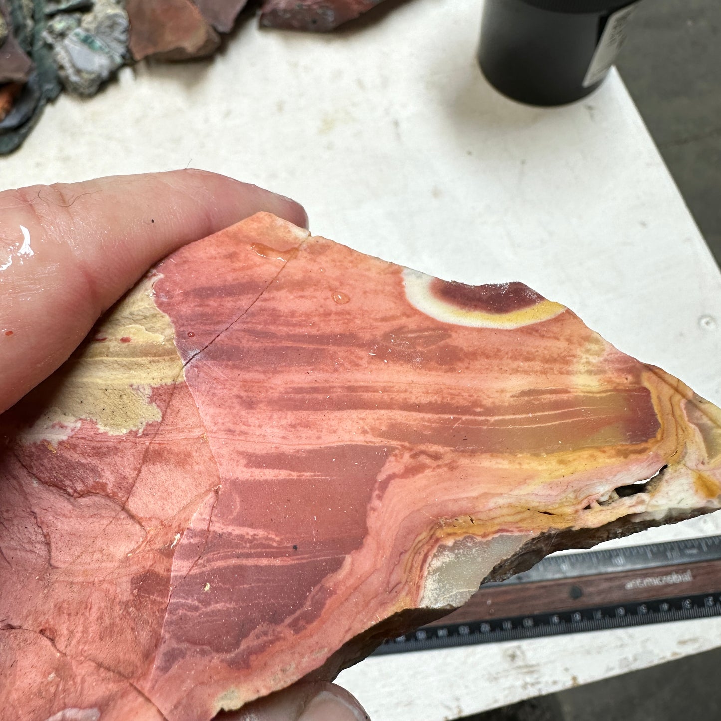 WINDY MOUNTAIN JASPER Faced Rough - 1.66 Pounds