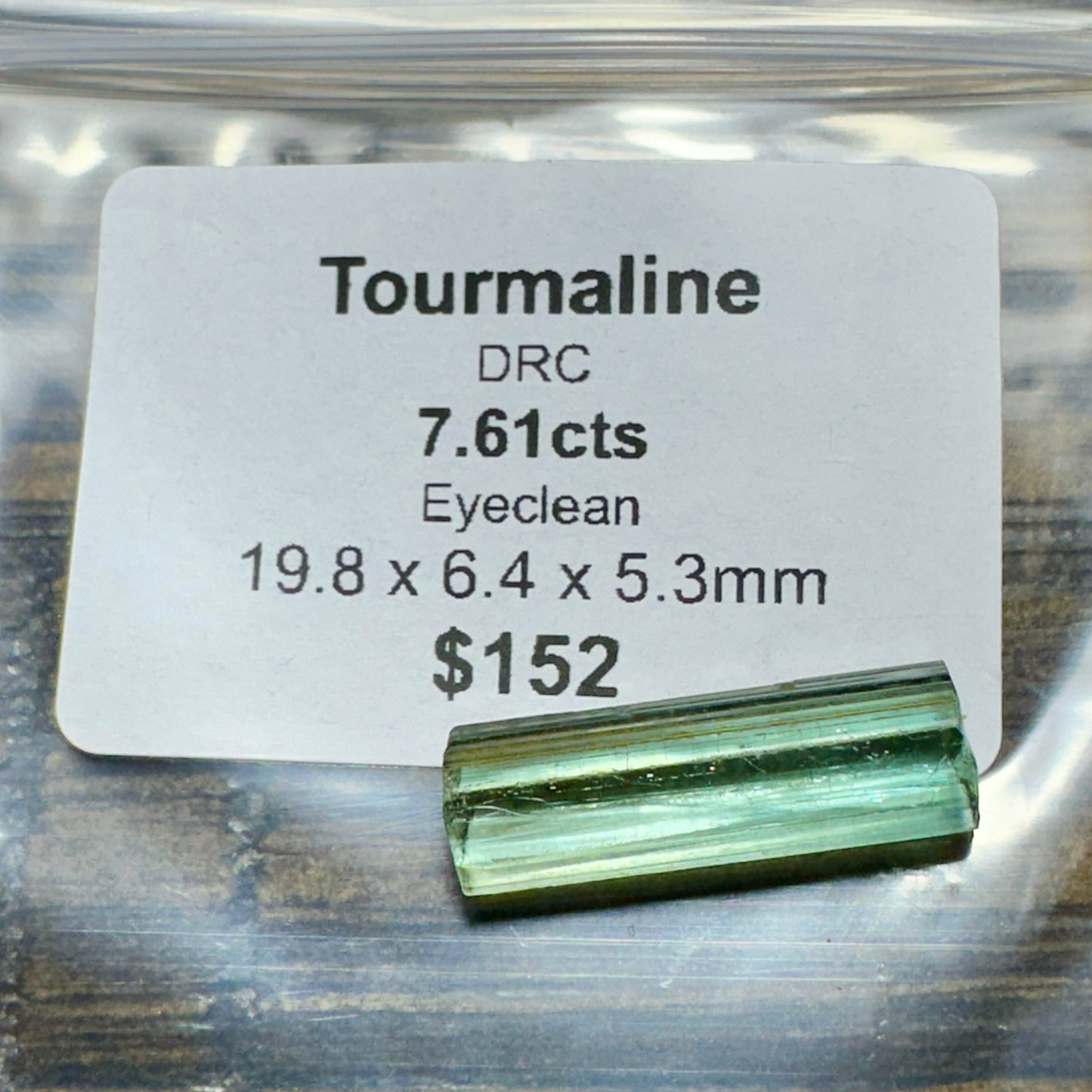 7.61ct DRC TOURMALINE Facet Rough