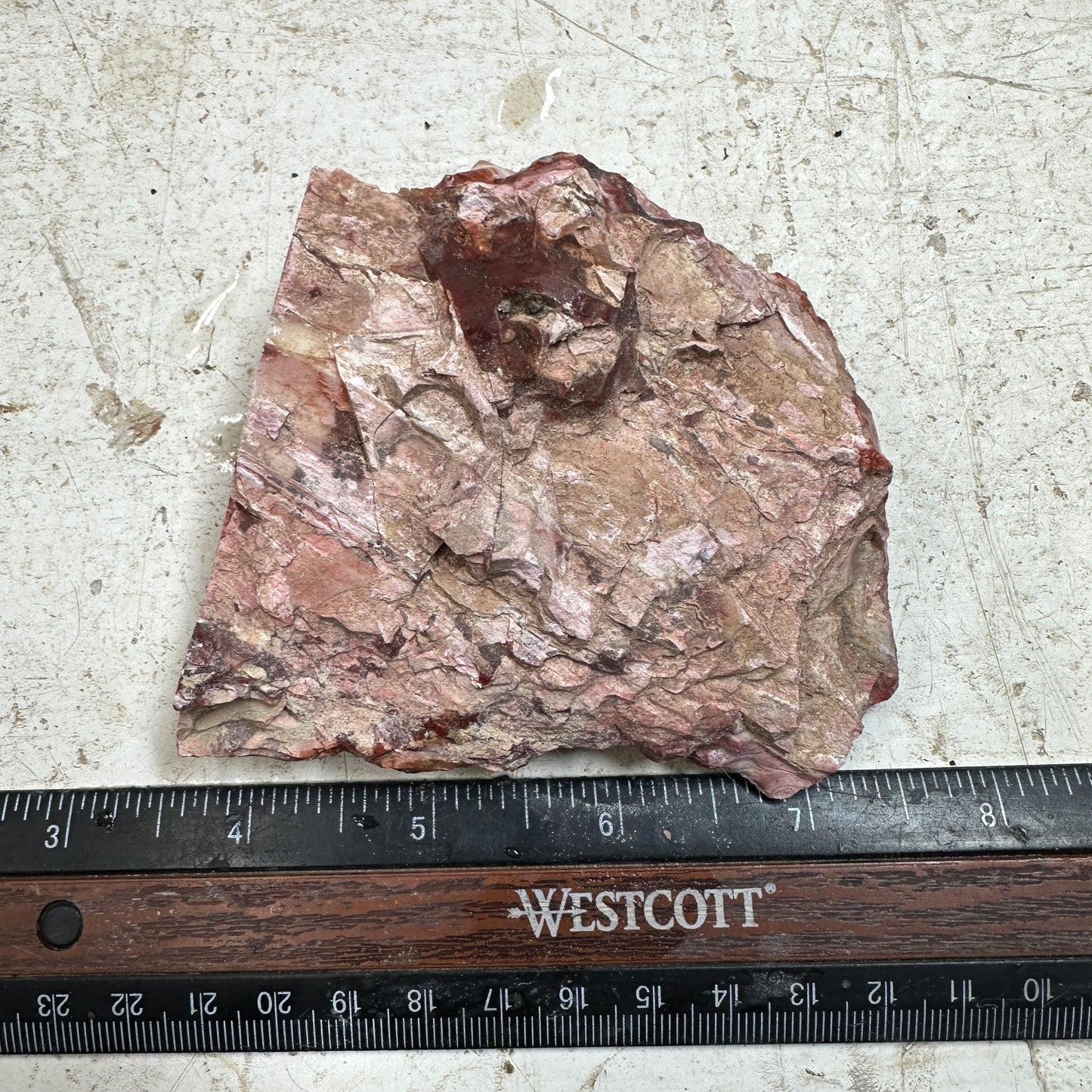 Red HOWARDITE Faced Rough - 0.46 pounds