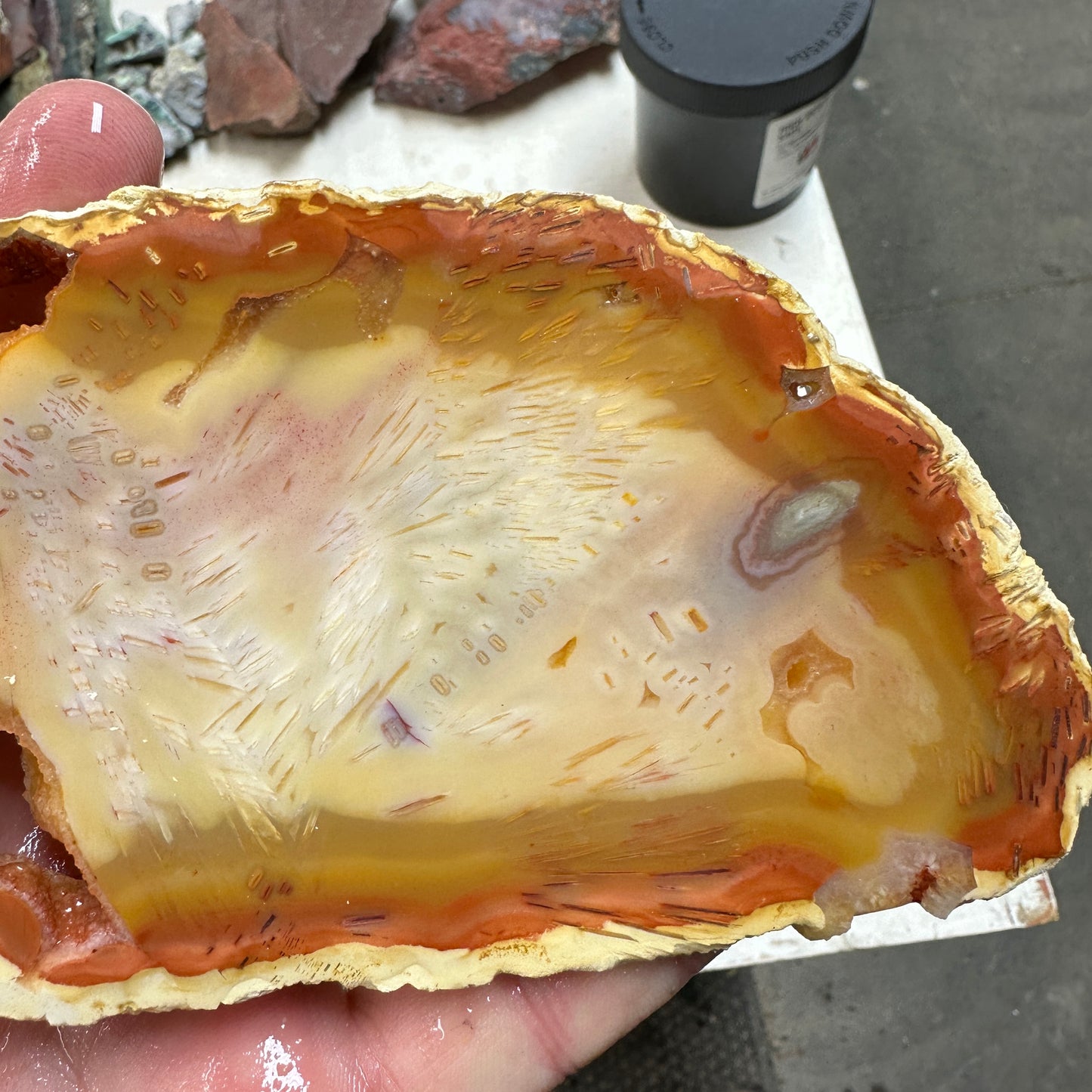 TUBE AGATE Slab - 176 grams