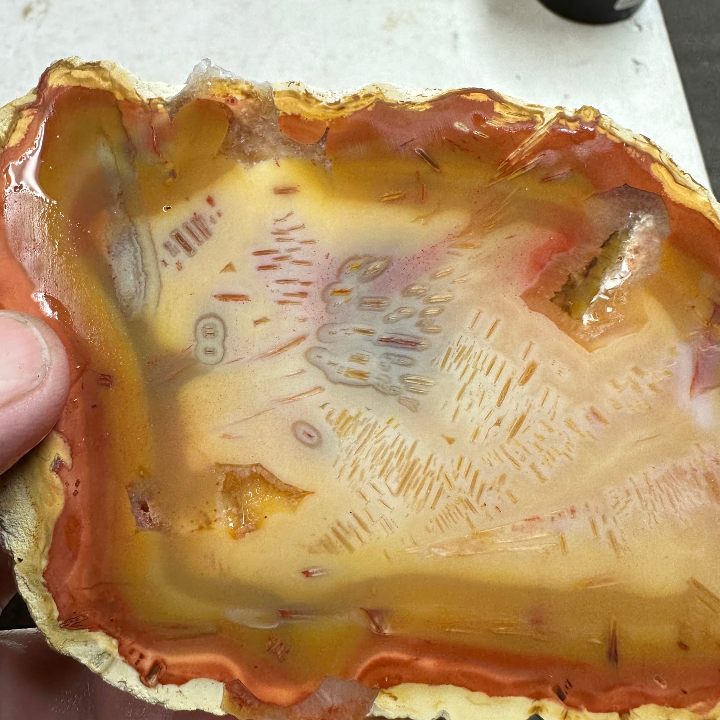 TUBE AGATE Slab - 156 grams