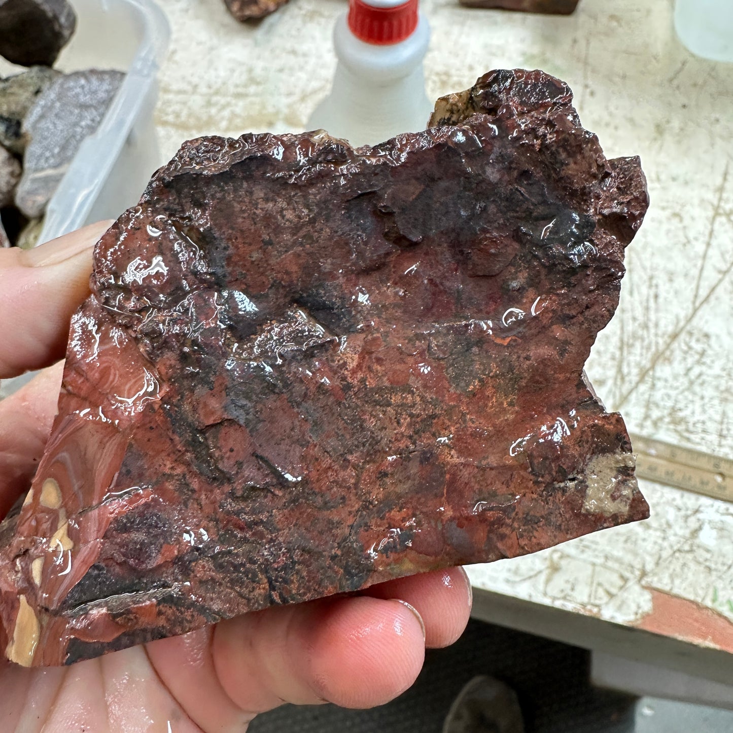 MESCALERO JASPER Faced Rough - 1.08 Pounds