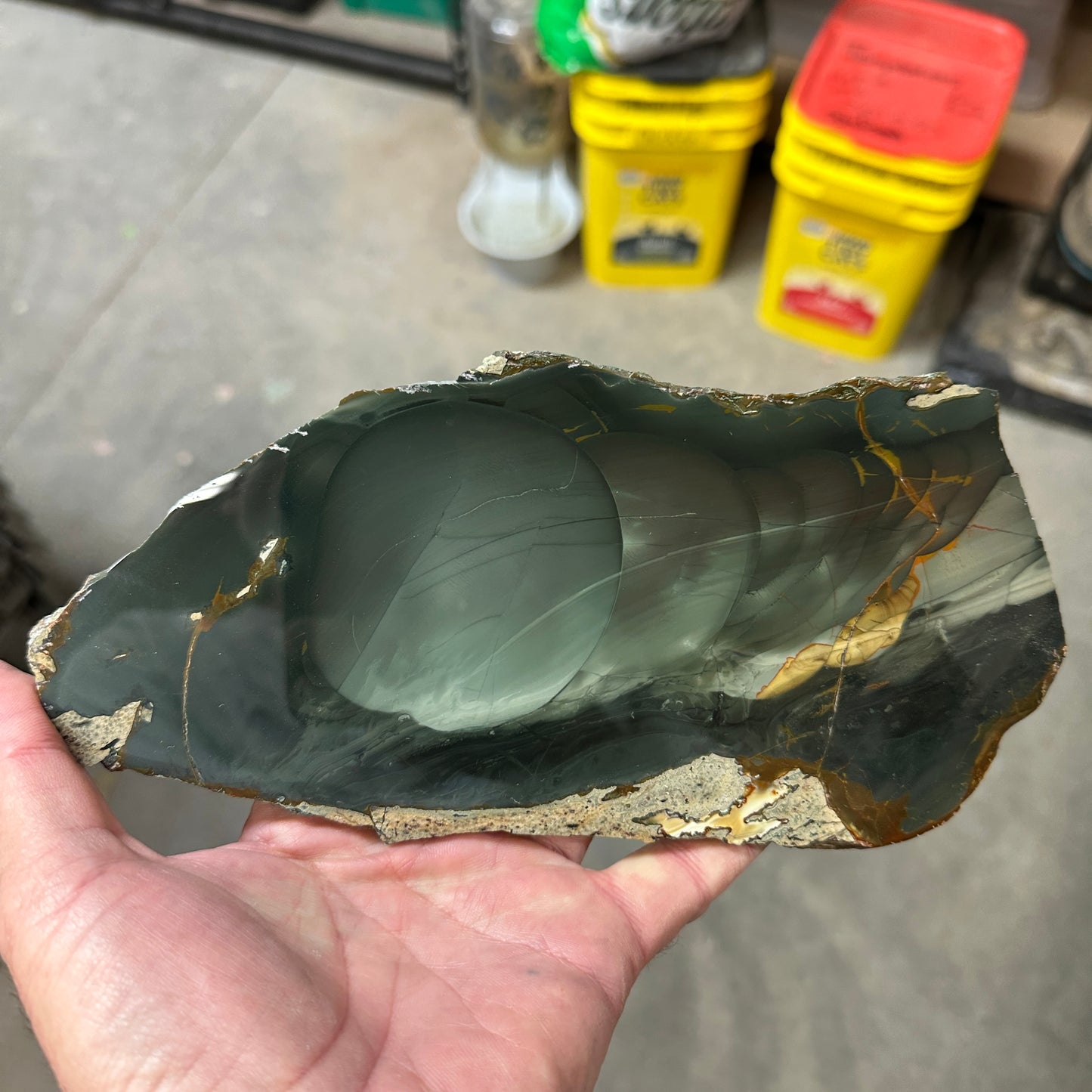 BLUE MOUNTAIN JASPER Polished Specimen Slab - 379 grams