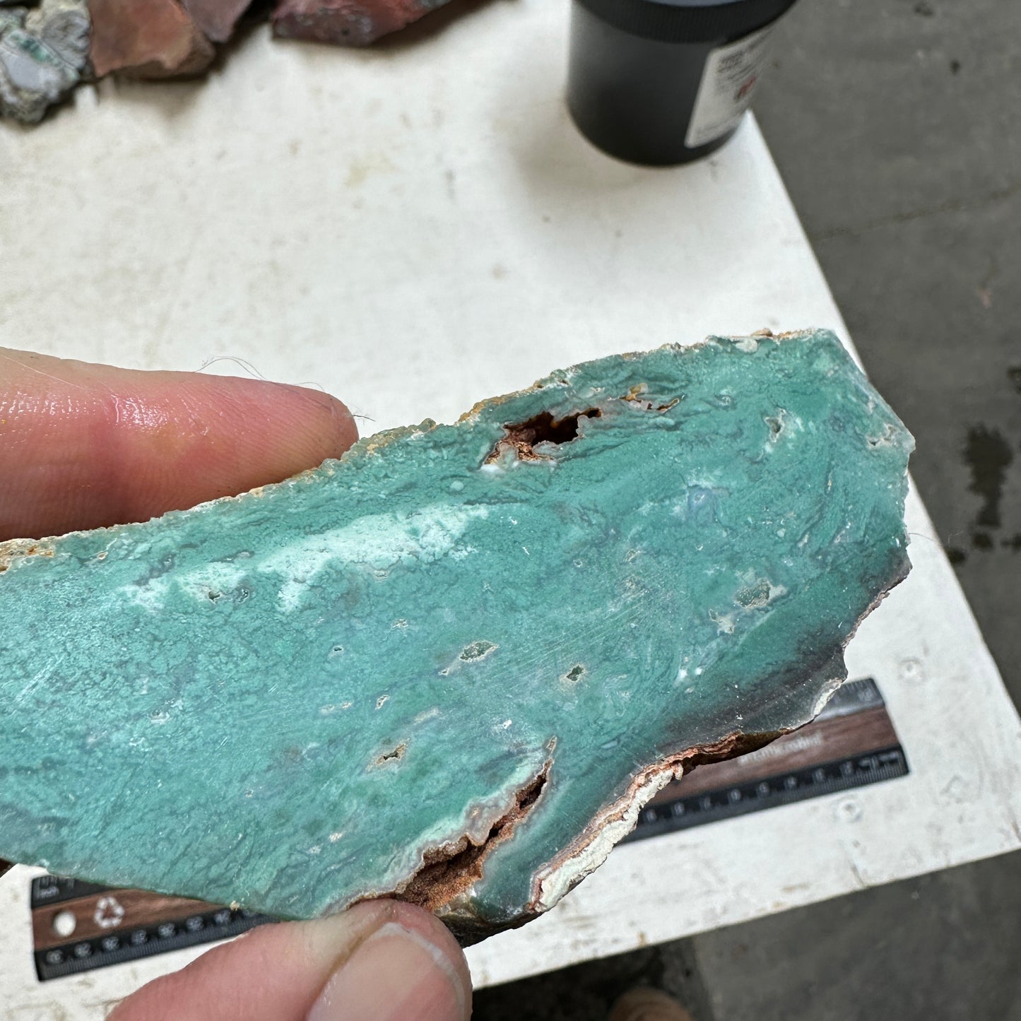 CHROME CHALCEDONY Faced Rough - 0.78 Pounds