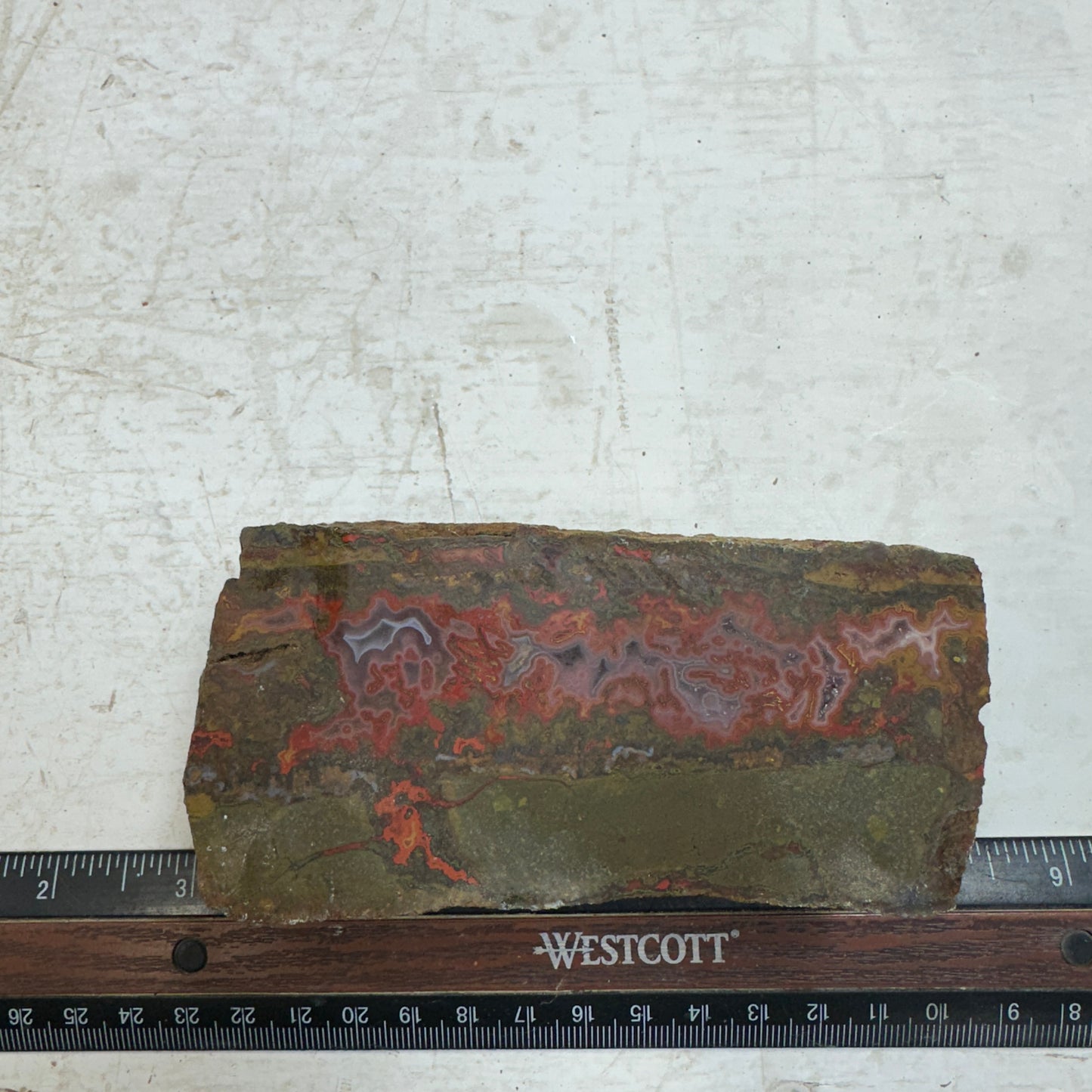 MOROCCAN SEAM AGATE Faced Rough - 1.25 Pounds