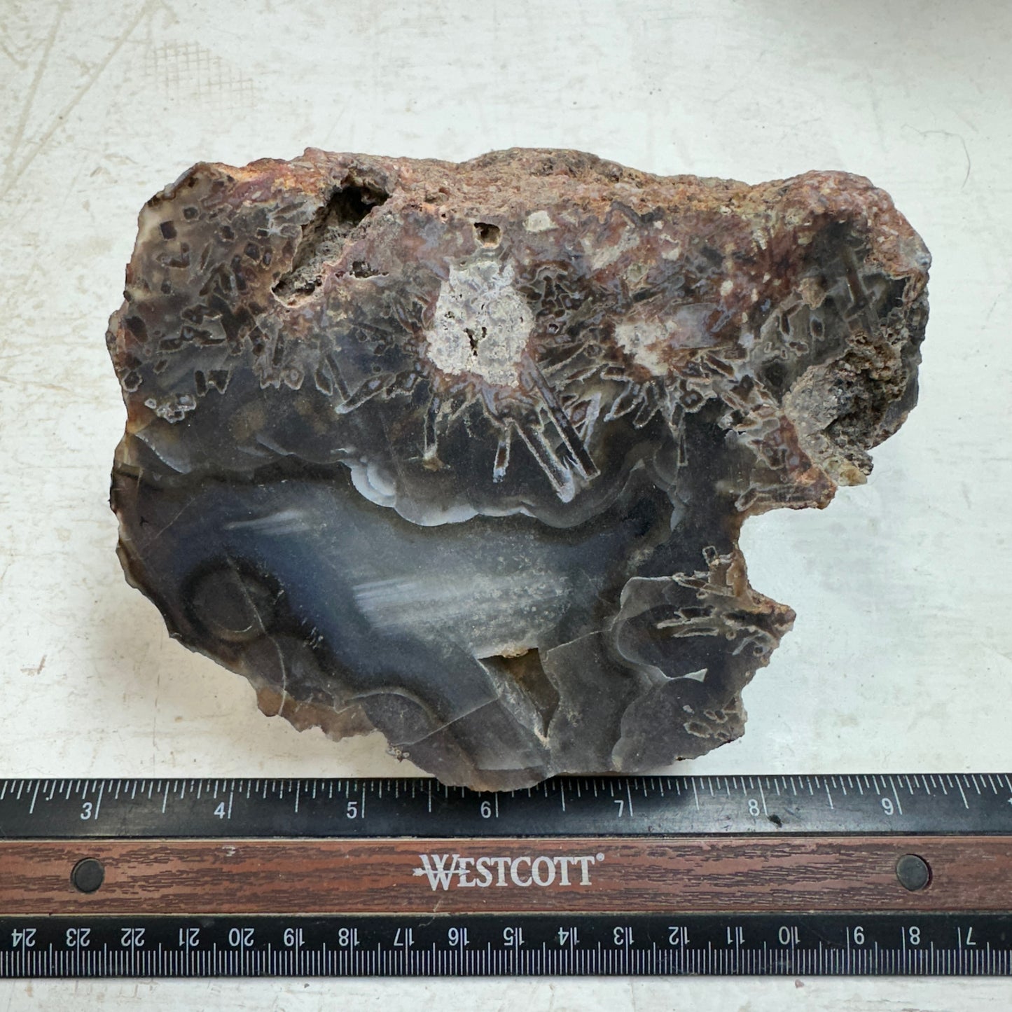 Turkish STICK AGATE Faced Rough - 2.66 Pounds