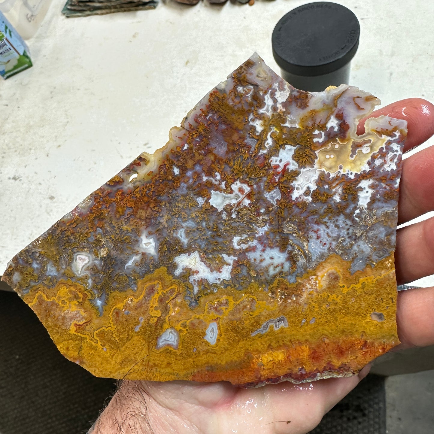 MEXICAN MOSS AGATE Slab - 163 grams