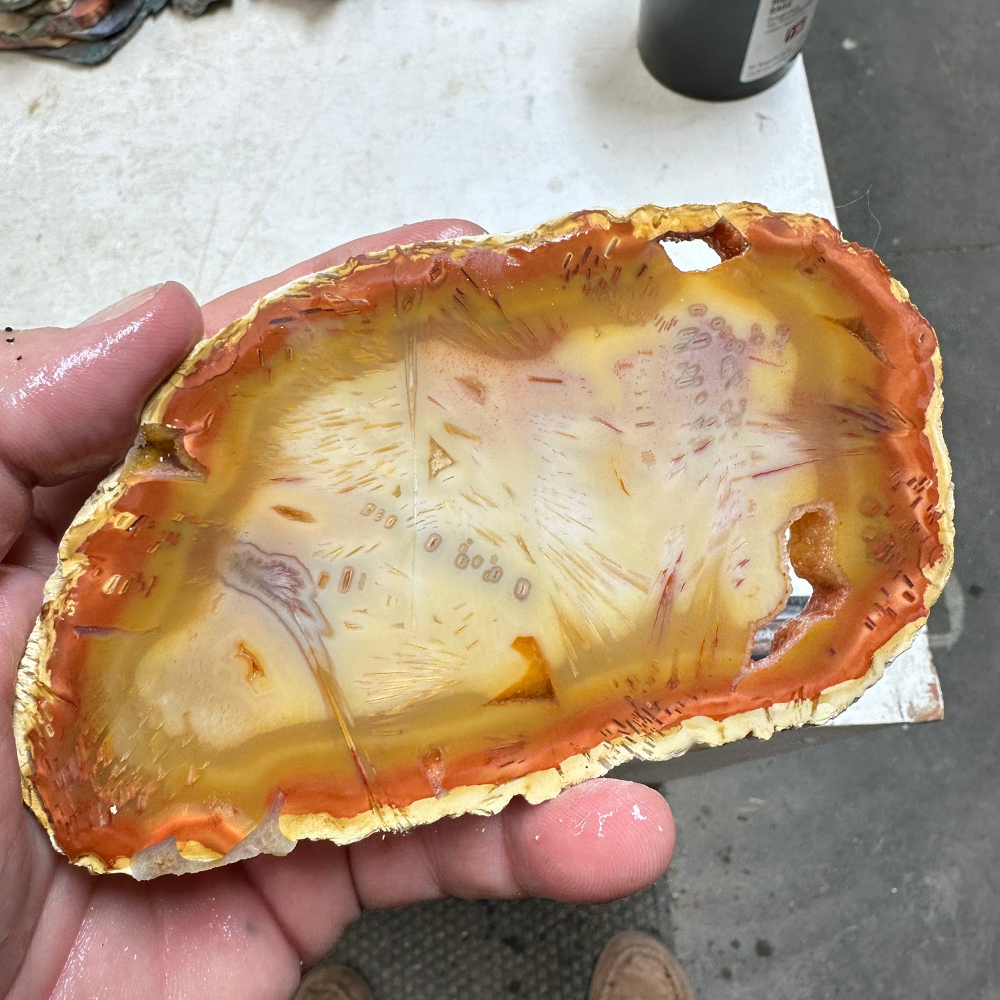 TUBE AGATE Slab - 176 grams
