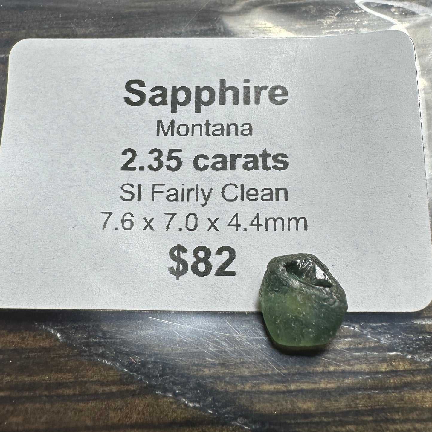 2.35ct Montana SAPPHIRE Facet Rough