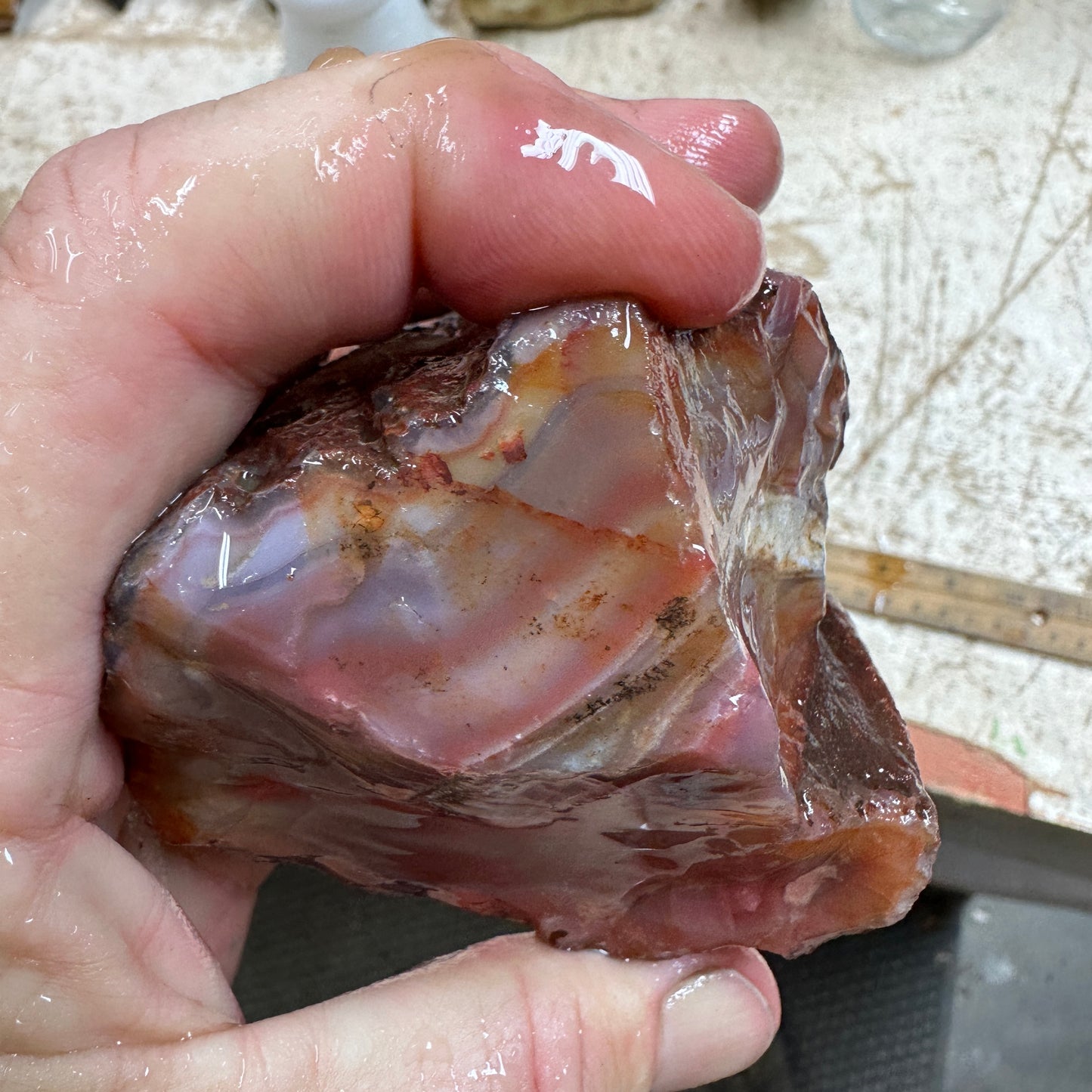 SWAZI ROSE AGATE Rough - 1.31 Pounds