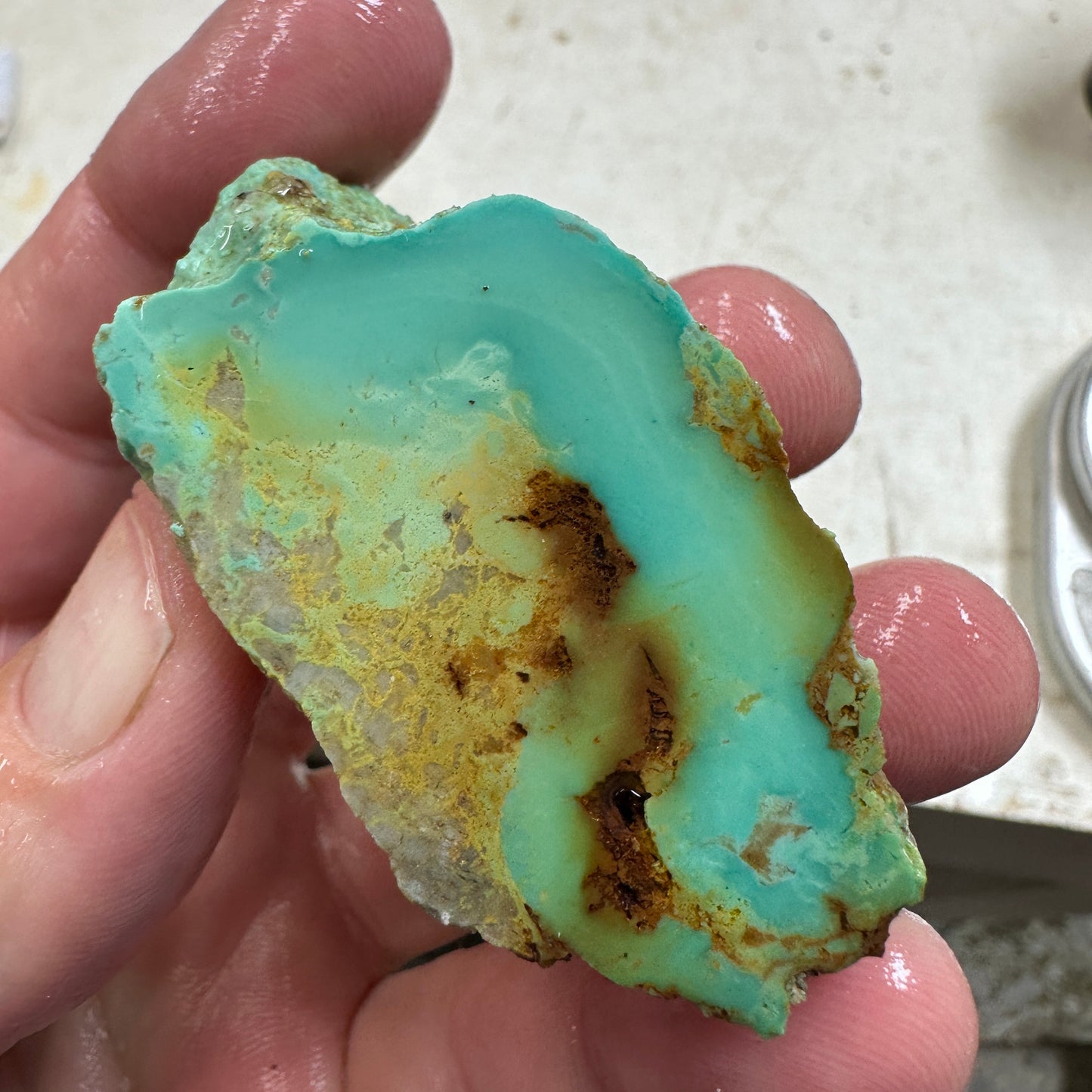 STELLA BLUE TURQUOISE Faced Rough - 77 grams