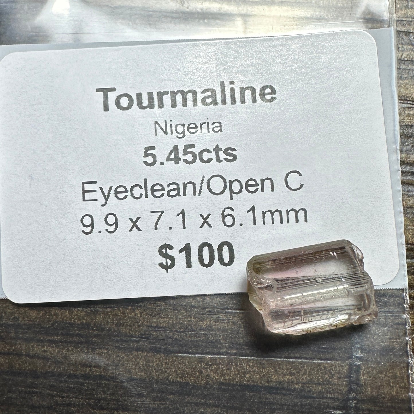 5.45ct TOURMALINE Facet Rough