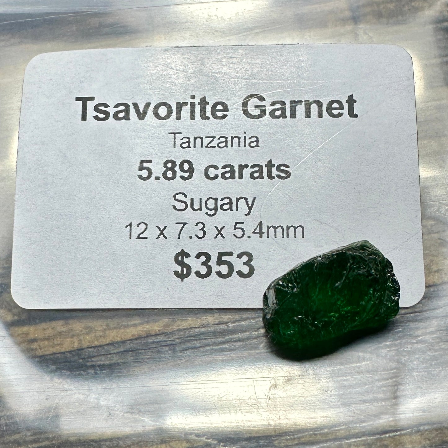 5.89ct TSAVORITE GARNET Facet Rough