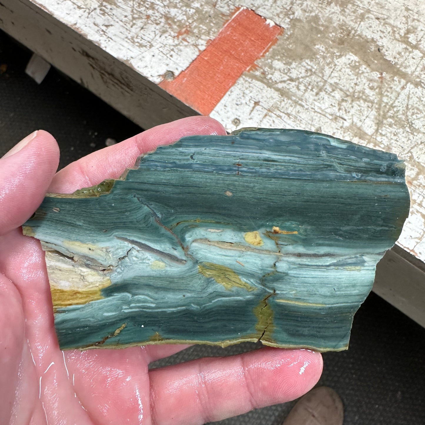 GARY GREEN JASPER Slab - 94 grams