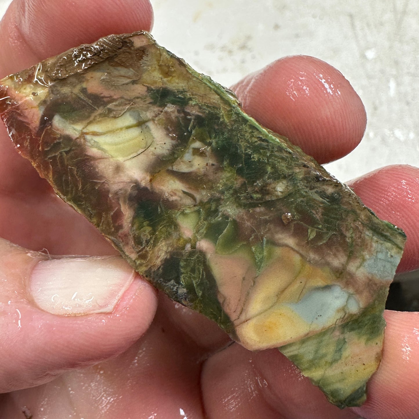 MORRISONITE JASPER Faced Rough - 0.32 Pounds