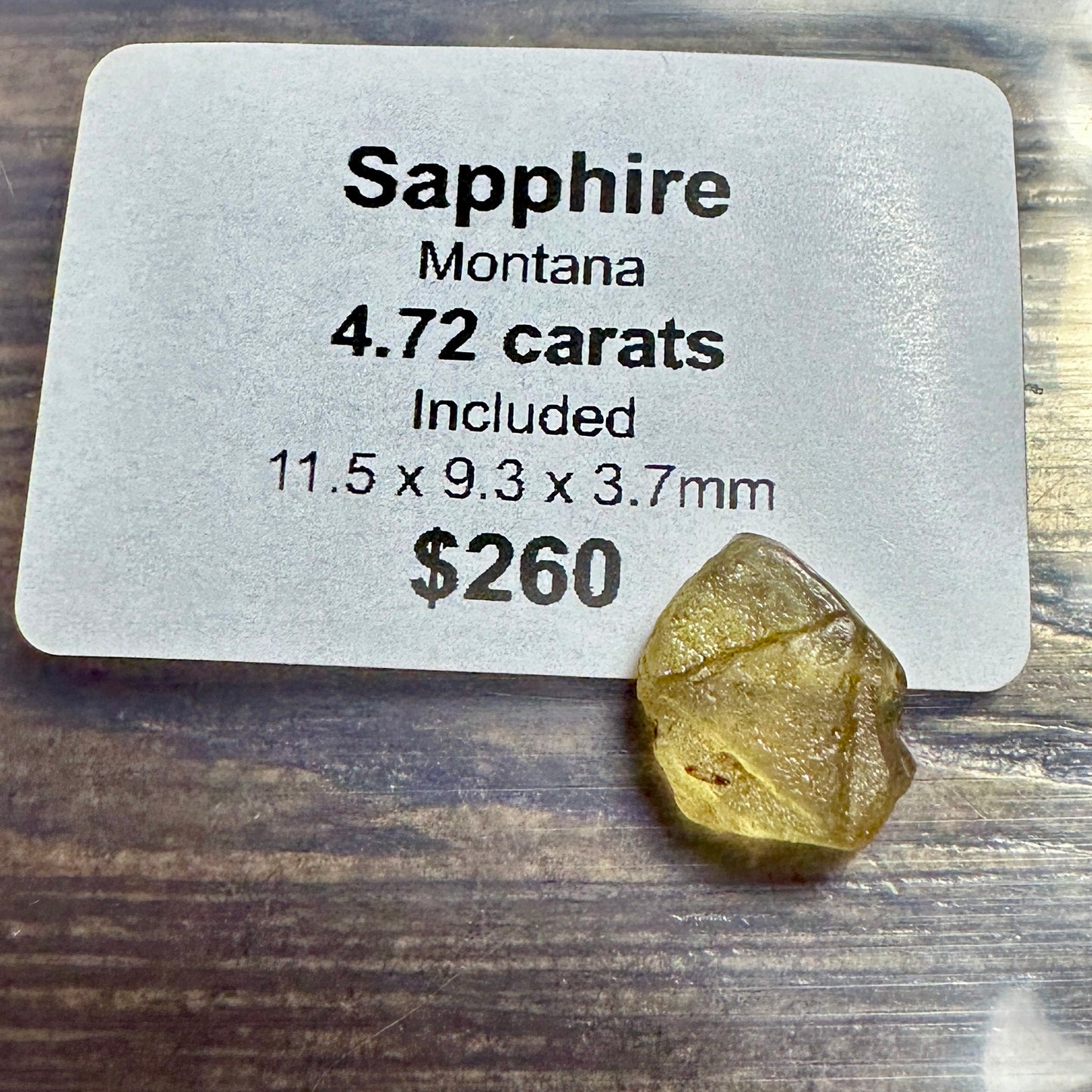 4.72ct MONTANA SAPPHIRE Facet Rough