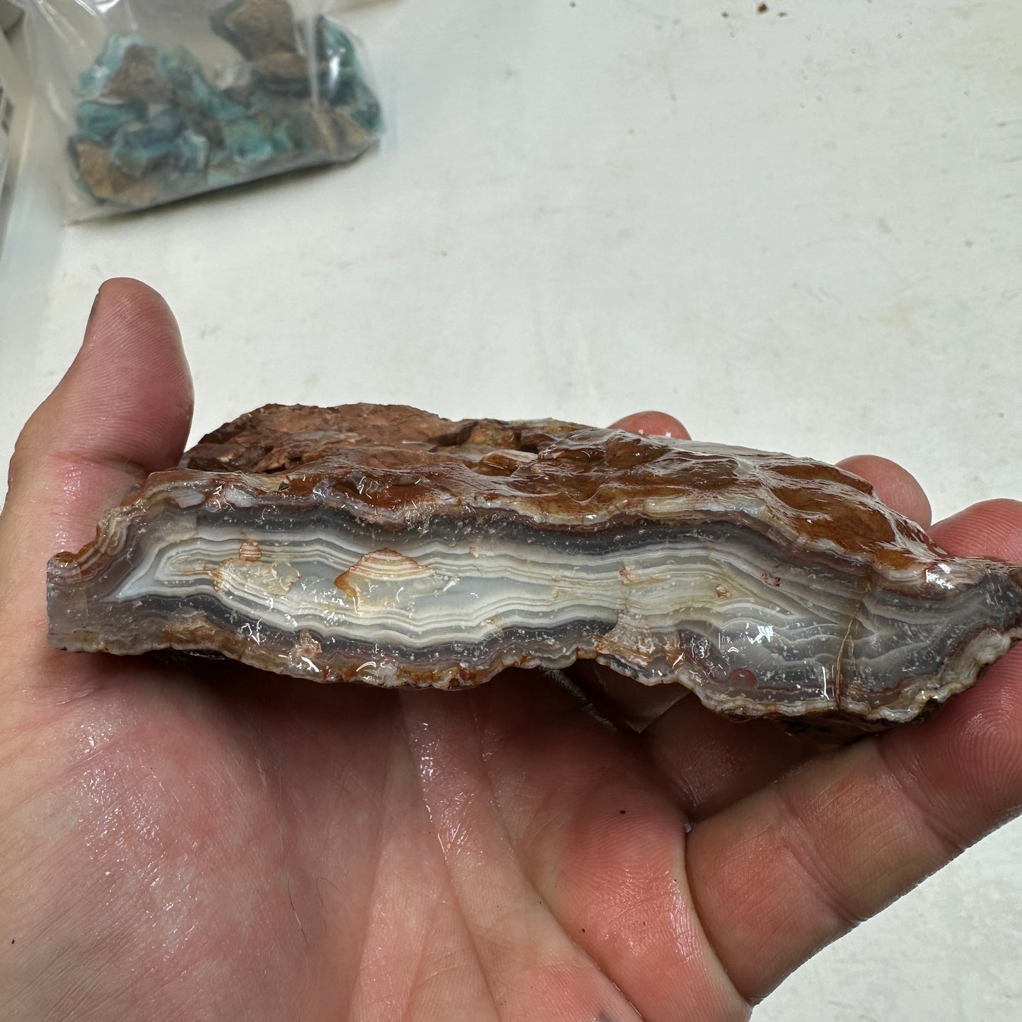 MOROCCAN AHOULI AGATE Rough - 1.09 Pounds