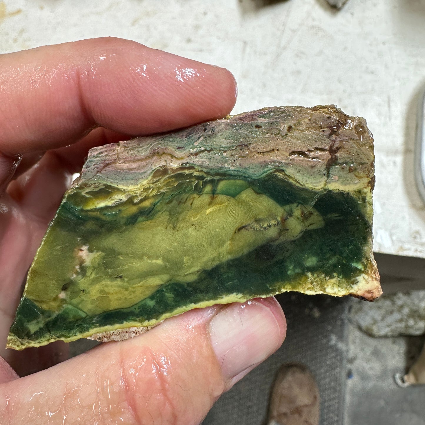 MORRISONITE JASPER Faced Rough - 0.64 Pounds
