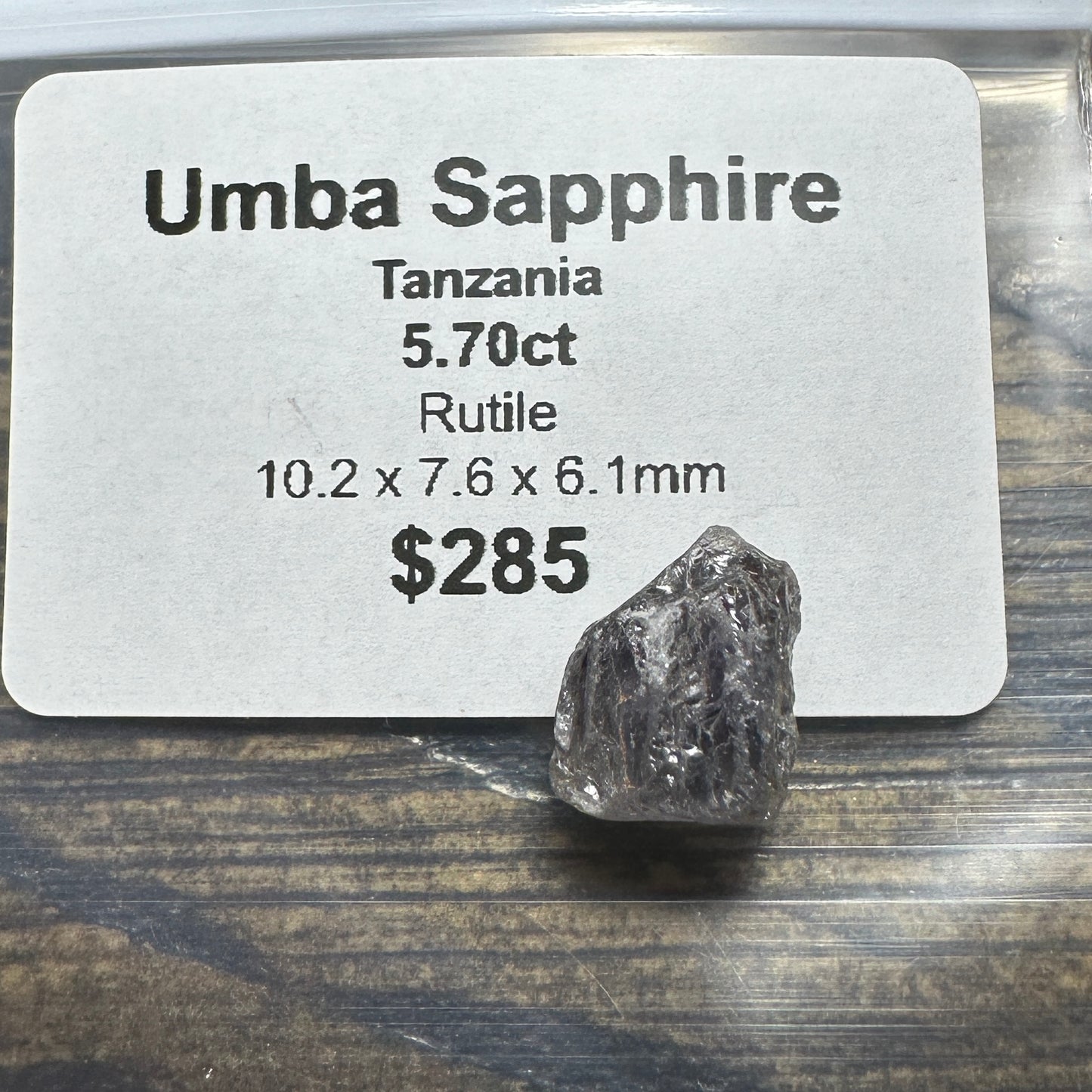 5.70ct UMBA SAPPHIRE Facet Rough