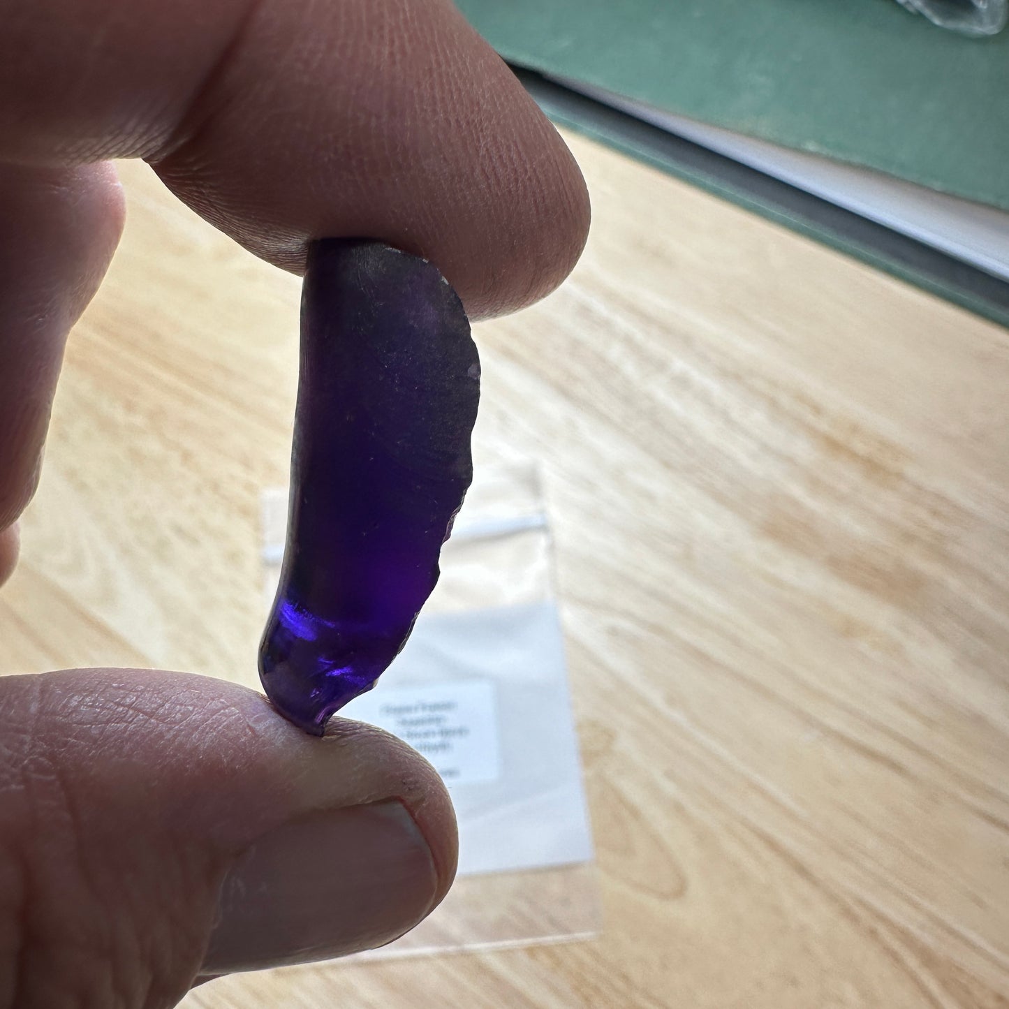 Djeva Amethyst FLAME FUSION LAB SAPPHIRE Facet Rough 13.10g