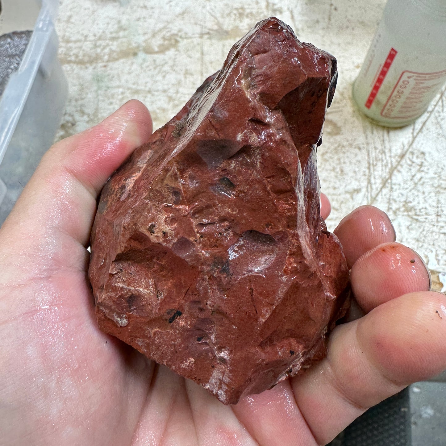 MESCALERO JASPER Faced Rough - 1.58 Pounds