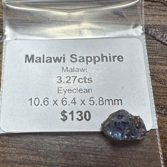 3.27ct MALAWI SAPPHIRE Facet Rough