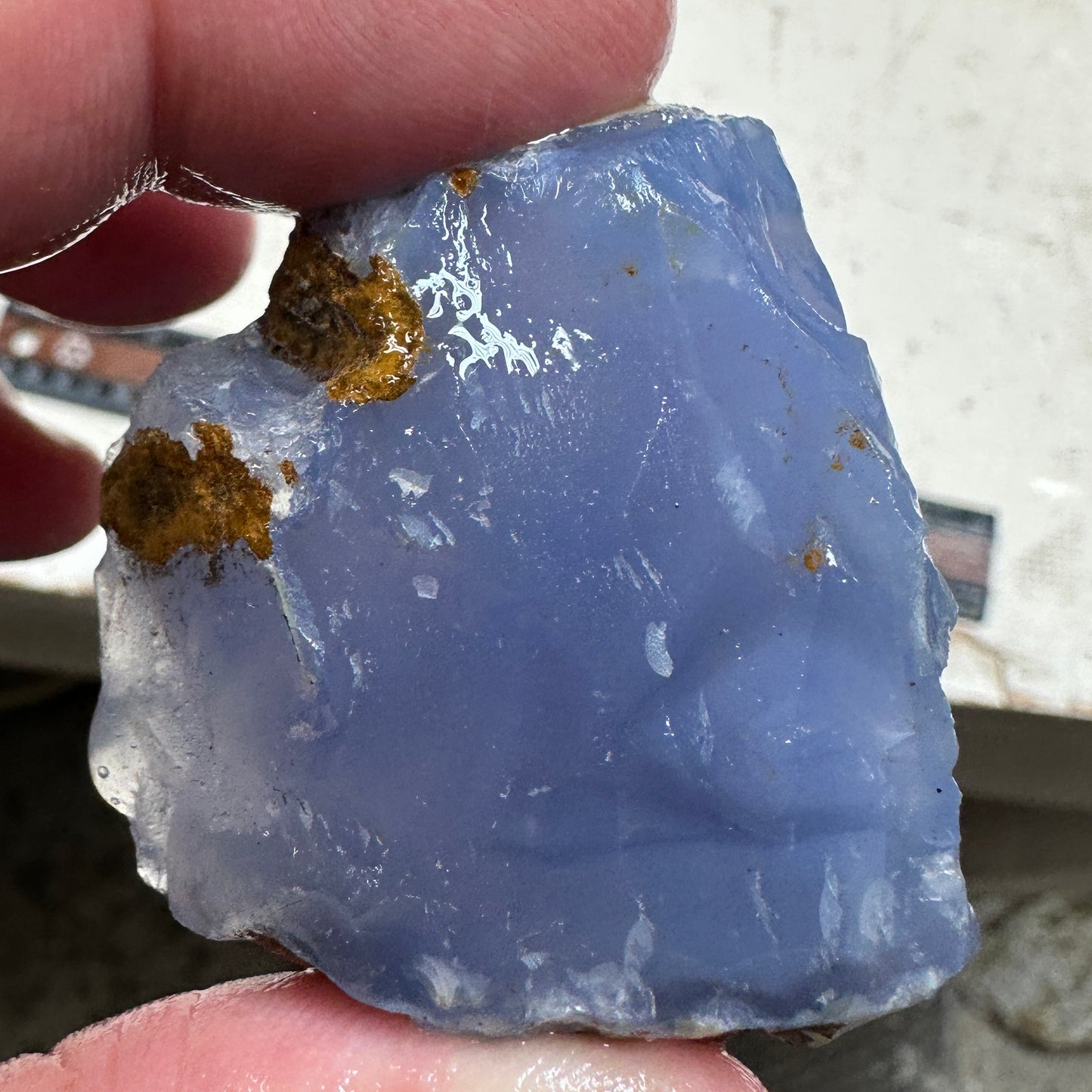 Ethiopian BLUE AGATE Rough - 67.1 grams